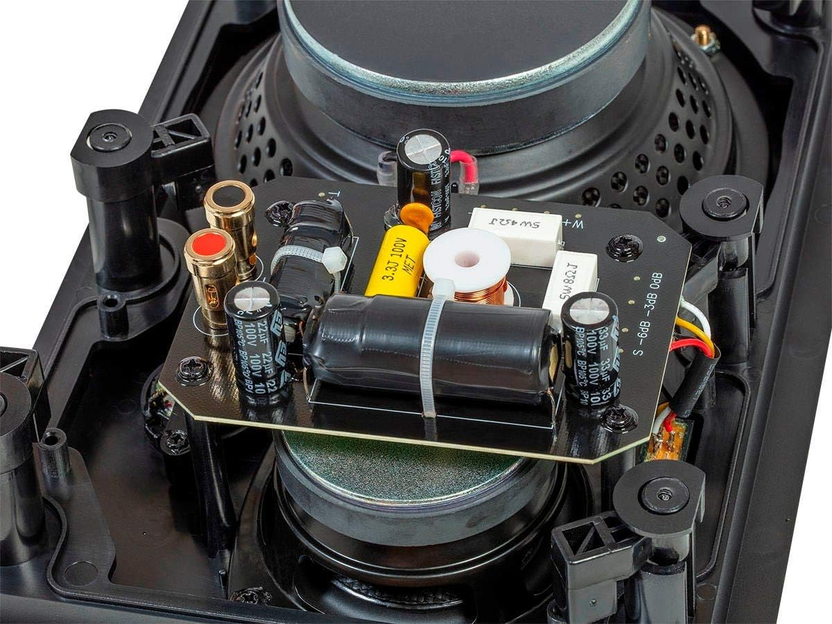 Monoprice 3-Way Carbon Fiber In-Wall Speakers - 6.5 Inch (Pair) with Magnetic Grille - Alpha Series image number 4