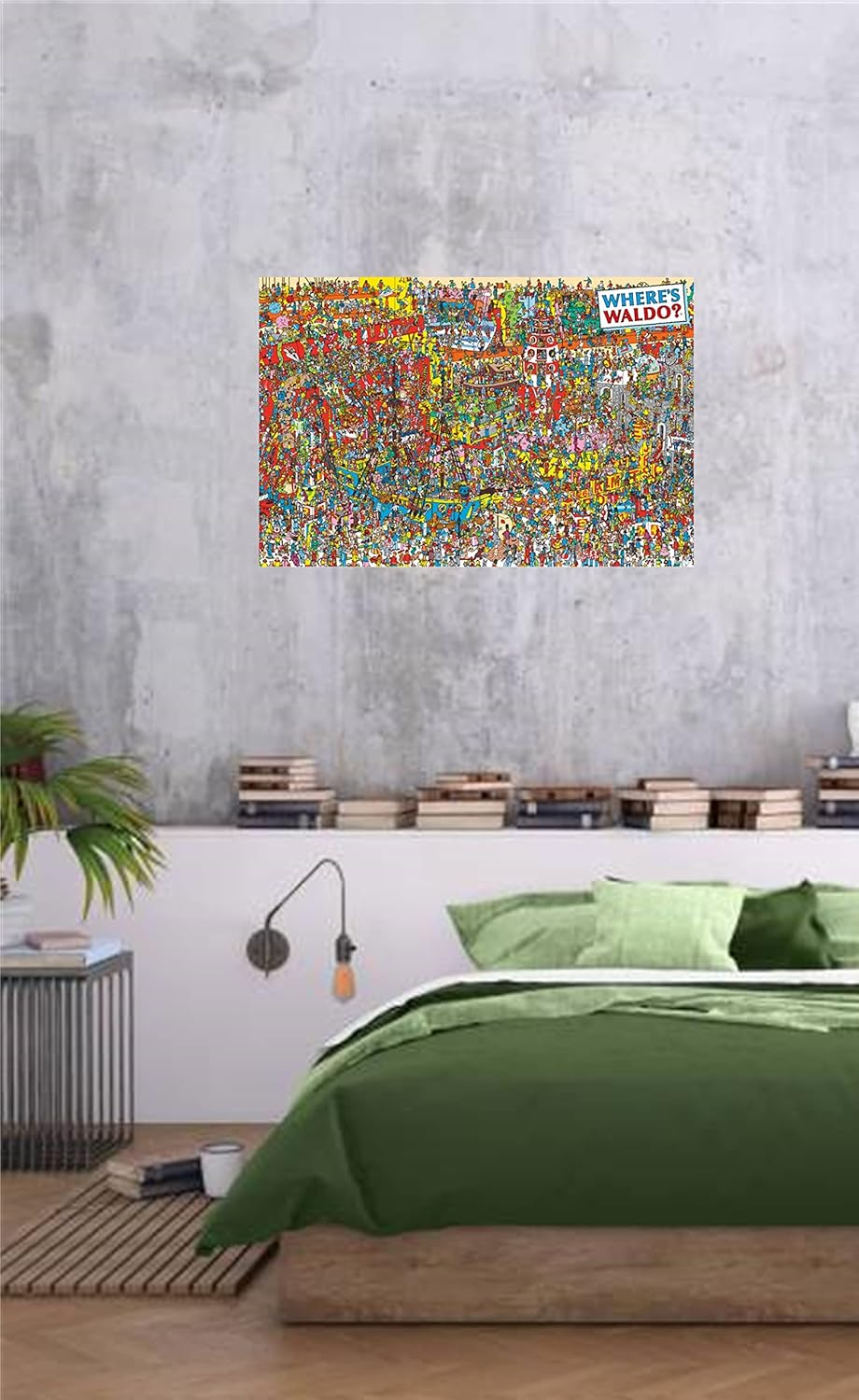 Buyartforless POSTER Where'S Waldo? Visual Challange 36X24 Art Print Poster, Multicolor (AQ 241425) Y, Living Room image number 2