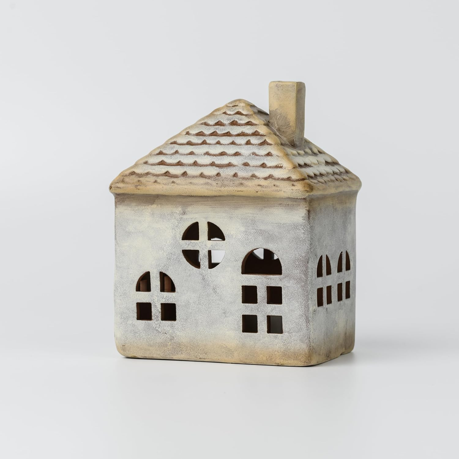 Ballarart Co Christmas Village Houses, Christmas Table Decor with Warm LED Lights - Ceramic Decor House Figurine, Christmas Decoration Gift Idea image number 4