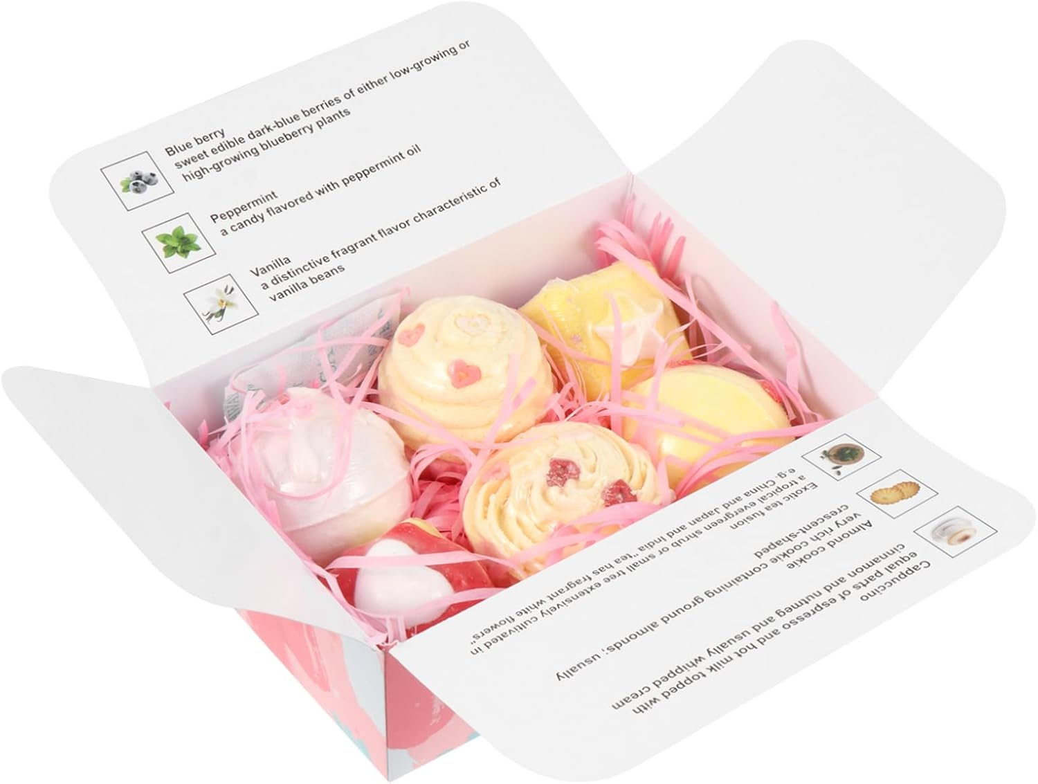OSOLADY 6Pcs Adorable Cake Bath Salt Bombs Natural Spa Shower Bombs for Relaxation image number 5