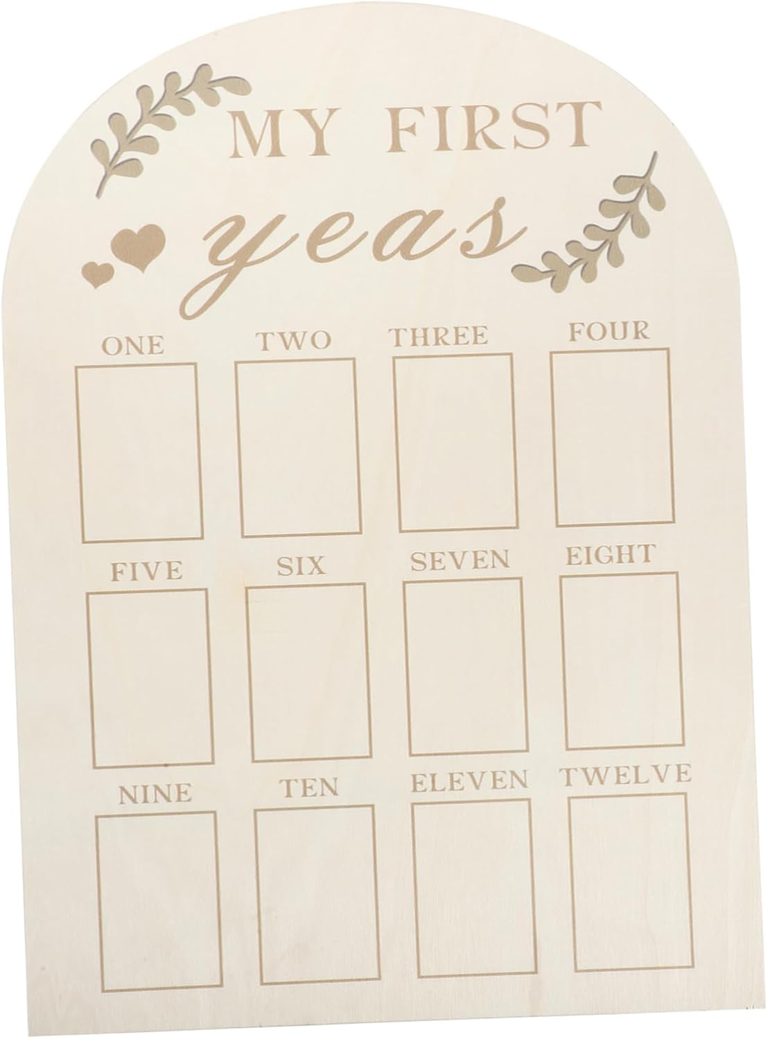 Wooden Keepsake Photo Frame for Newborn Months Milestone First Year Nursery Decoration Easy to Use Picture Frame Families image number 5