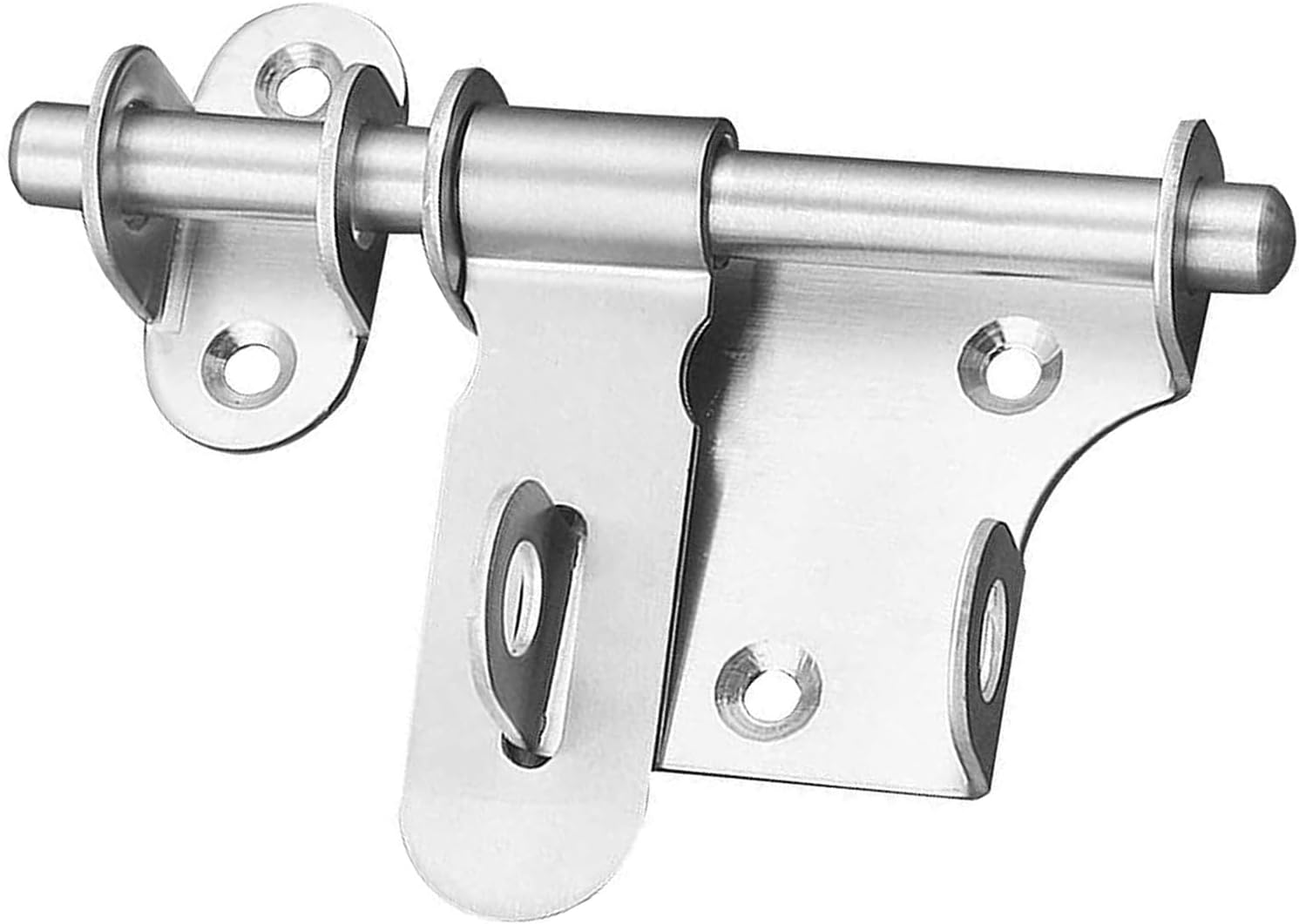 Ziyuya Gate Latch Bolt Lock Padlock Slide Gate Locks Barrel Bolts Door Lock Hardware for Shed Wooden Fences Barn Yard Doors Outdoor Latch 6 Inch (Black)