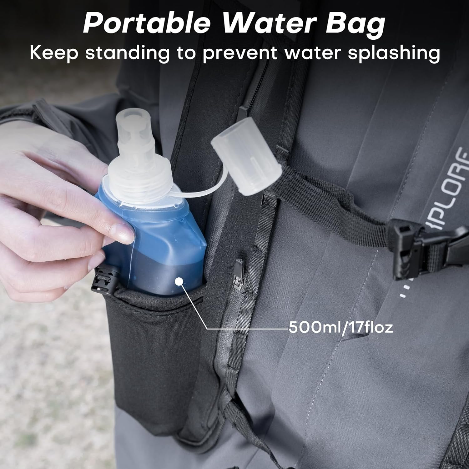 REYGEAK Running Hydration Vest Backpack with Magnetic Backpack Shoulder Strap Mount image number 1