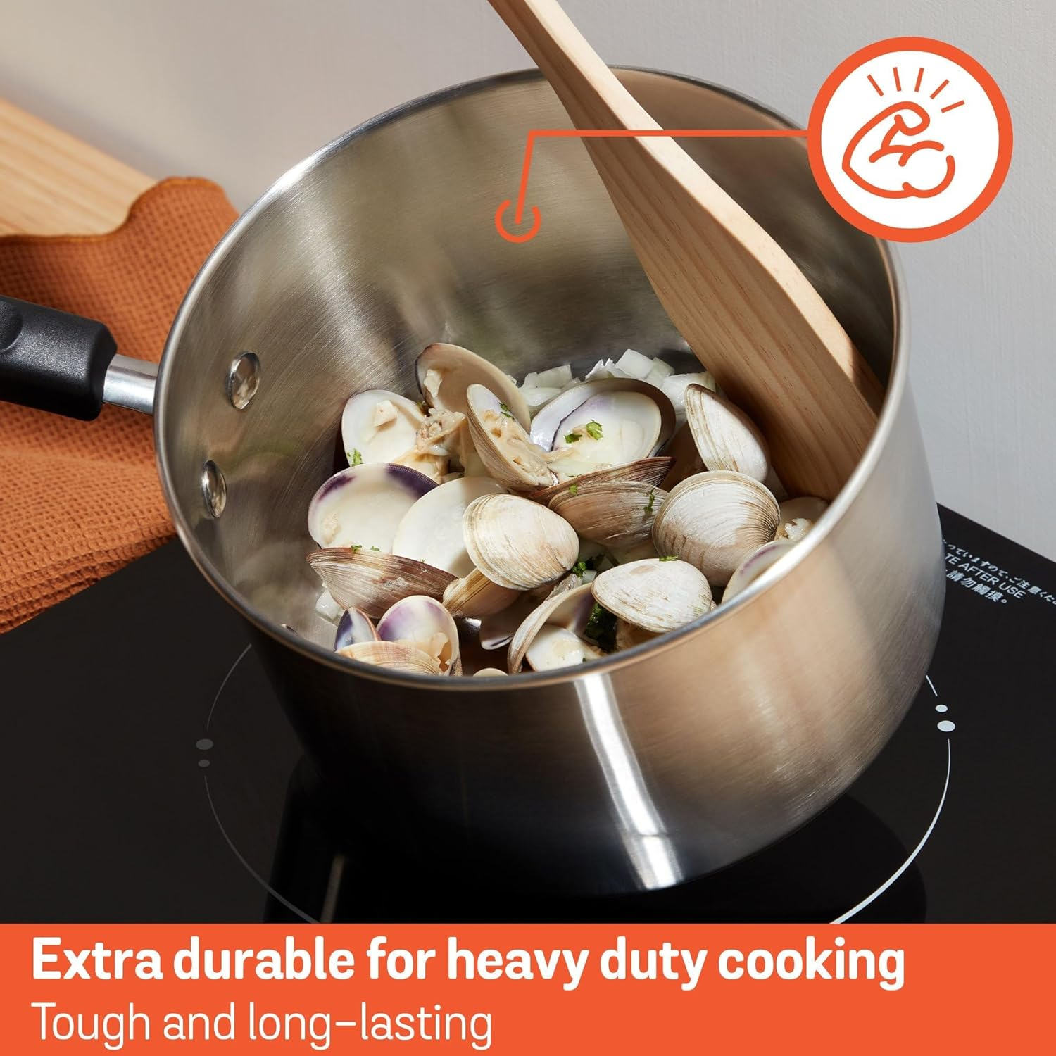 Meyer Centennial Stainless Steel 18Cm Saucepan with Lid, 2.8L, Induction Compatible, Dishwasher & Oven Safe, Tri-Ply Base, Fast Heating, Scratch Resistant, Silver image number 6