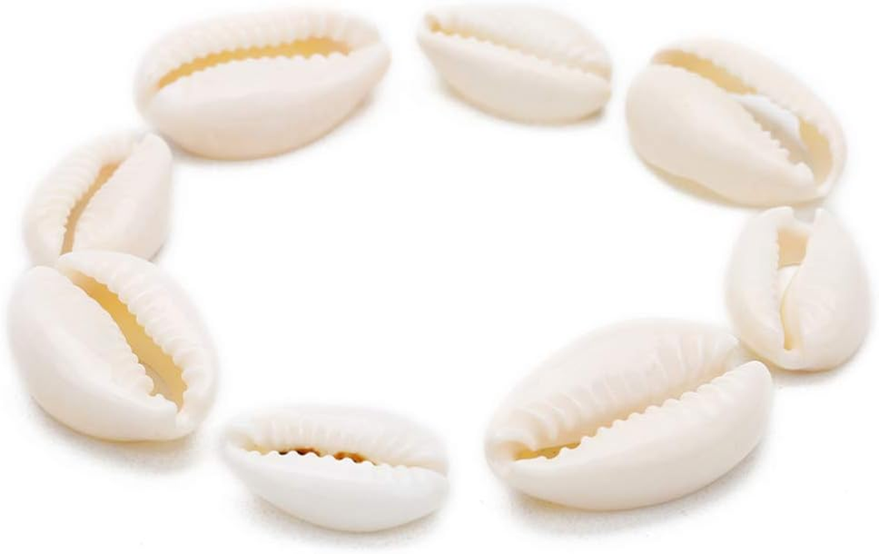 KESYOO 40Pcs 15X22Mm Cowrie Shells for Jewelry Making - Irregular Beach Charms, Crafts DIY Ocean Pendants for Earring, Bracelet, Necklace image number 1