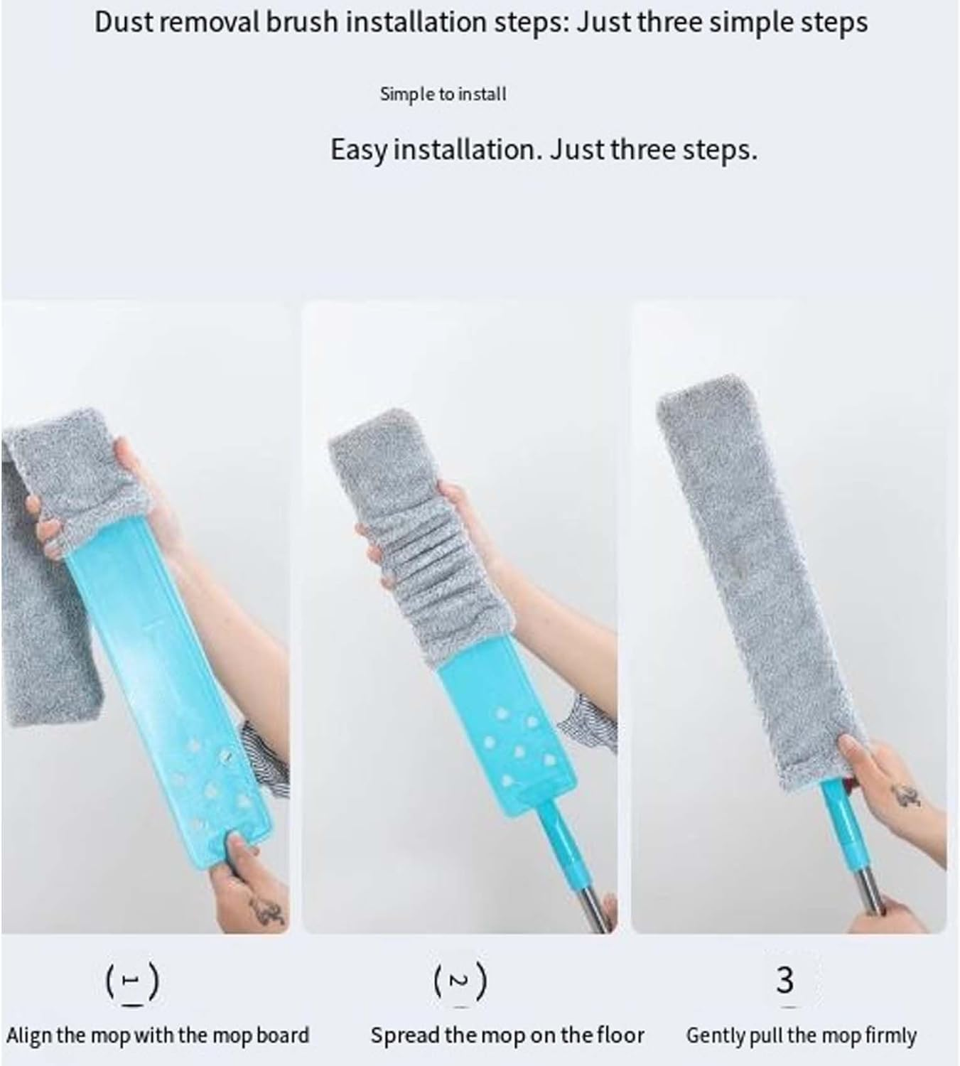 2026 Upgraded Saker plus Retractable Gap Dust Cleaning Artifact with 3 Microfiber Dusting Cloths,Extendable Duster Cleaning Tool,Reusable Washable Dusting Wand for Home,Ceiling,Blinds,Furniture (60In) image number 1