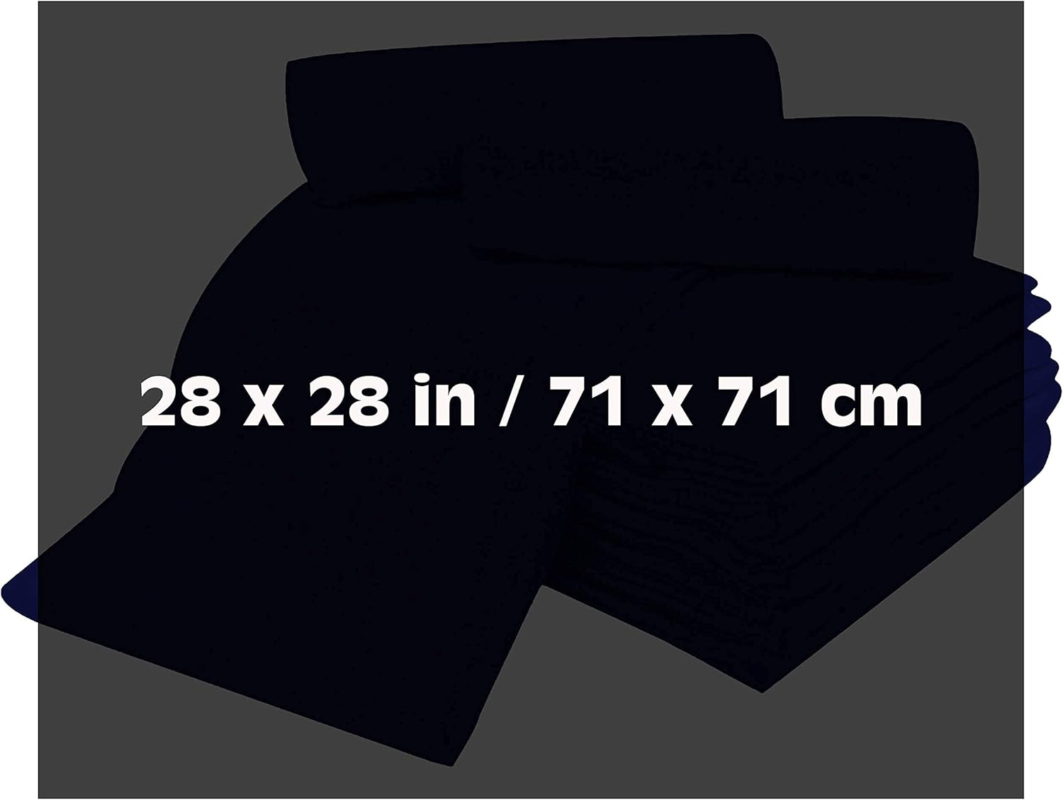 Flour Sack Kitchen Towels (Optical White, 12 Pack), 100% Cotton 28 X 28 Inches Cloth Napkins, Multi Purpose Dish Cloth | Tea Towels | Kitchen Towels&hellip; (Blue) image number 1