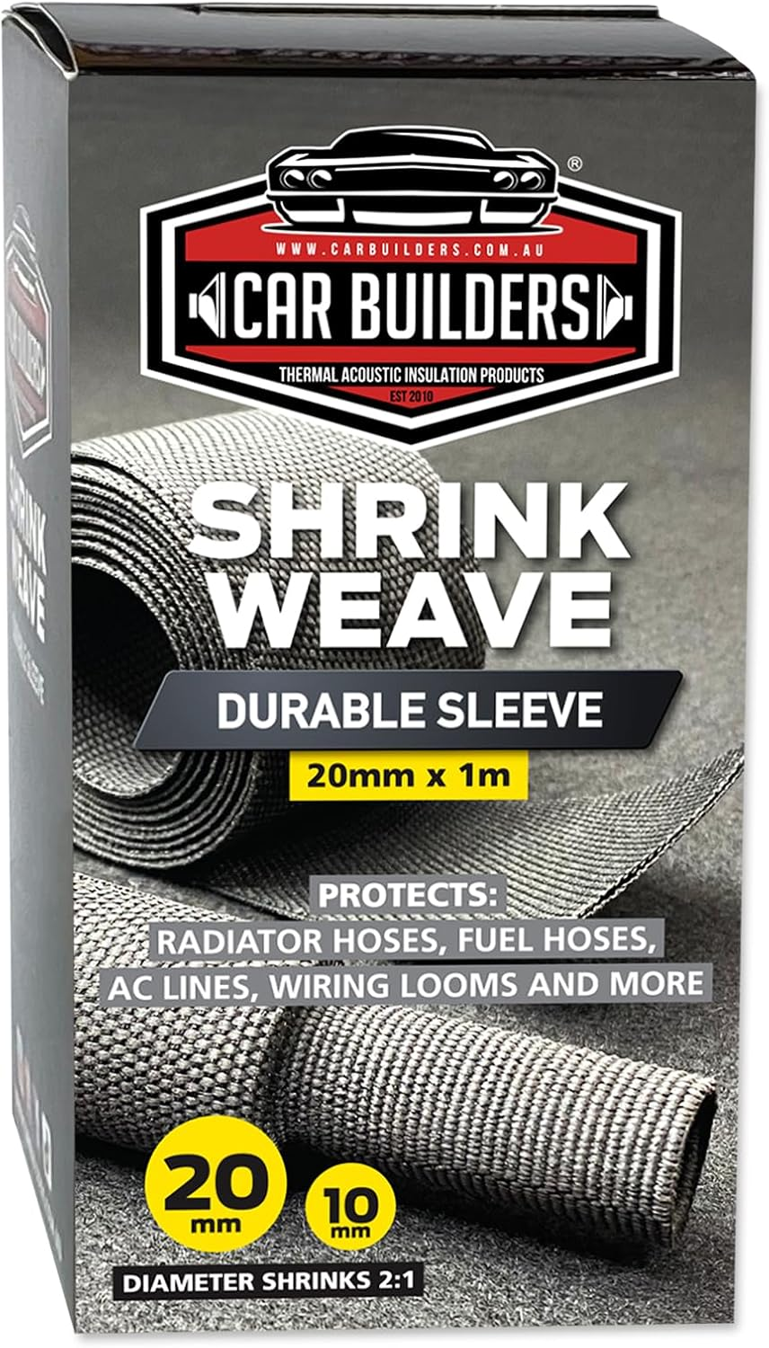 Car Builders 2:1 Ratio Shrink Weave Sleeve, 20 Mm Sleeve Diameter X 1 Metre Length