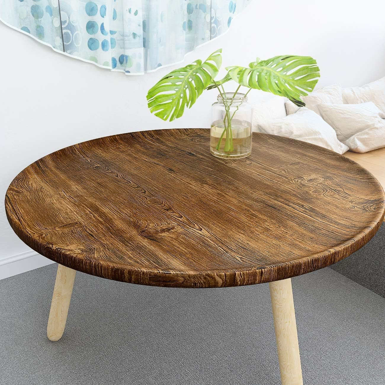 Yenhome Brown Wood Wallpaper 24X118 Inch Wood Peel and Stick Wallpaper Distressed Wood Grain Contact Paper for Cabinets Countertops Kitchen Wallpaper Self Adhesive Removable Wallpaper for Shelf Drawer image number 6