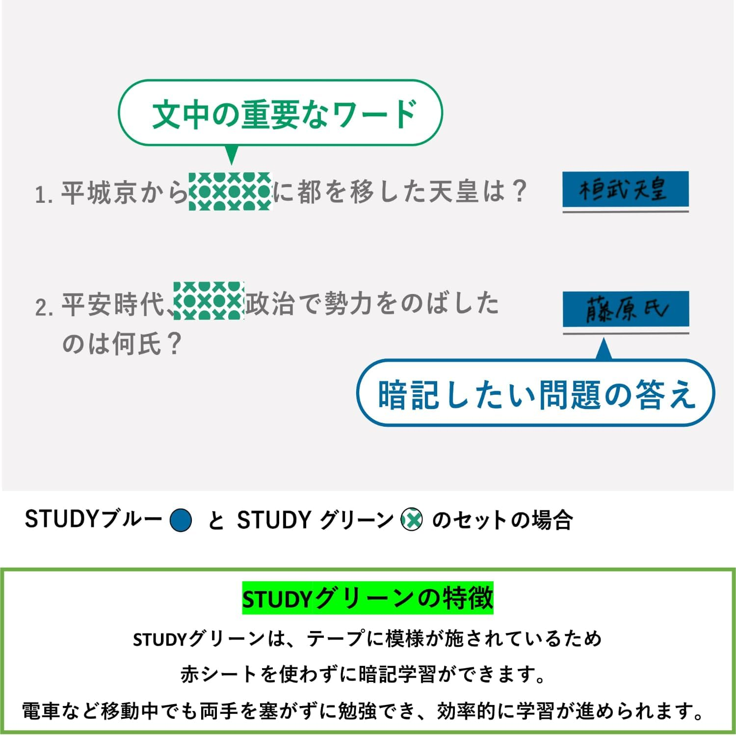 Kanmido HM-4801 Sticky Notes Removable Marker Limited Learning Support Set, Studio Blue, Color Light Blue, Red Sheet Included image number 3