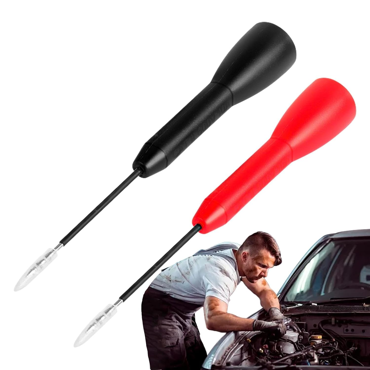 Meter Probe - Multimeter Test Leads | Multi-Meter Test Probes Kit | Car Insulation Wire Piercing Probes | 1Mm Test Probe Pins | 2Pcs Automotive Test Probes Test & Measurement Tools for Banana Socket image number 1