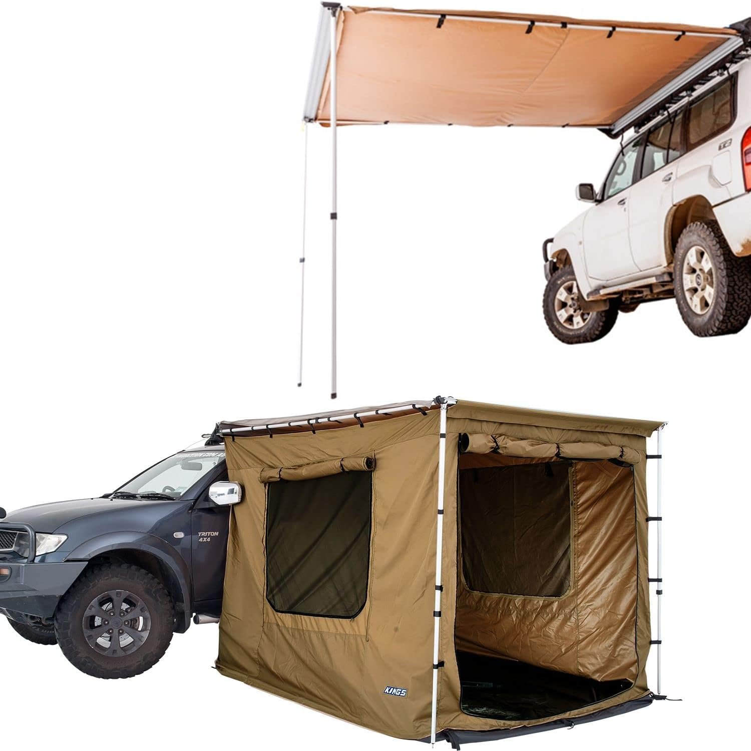 Adventure Kings 2X2.5M Car Side Awning + Awning Tent Waterproof Outdoor Camping image number 4