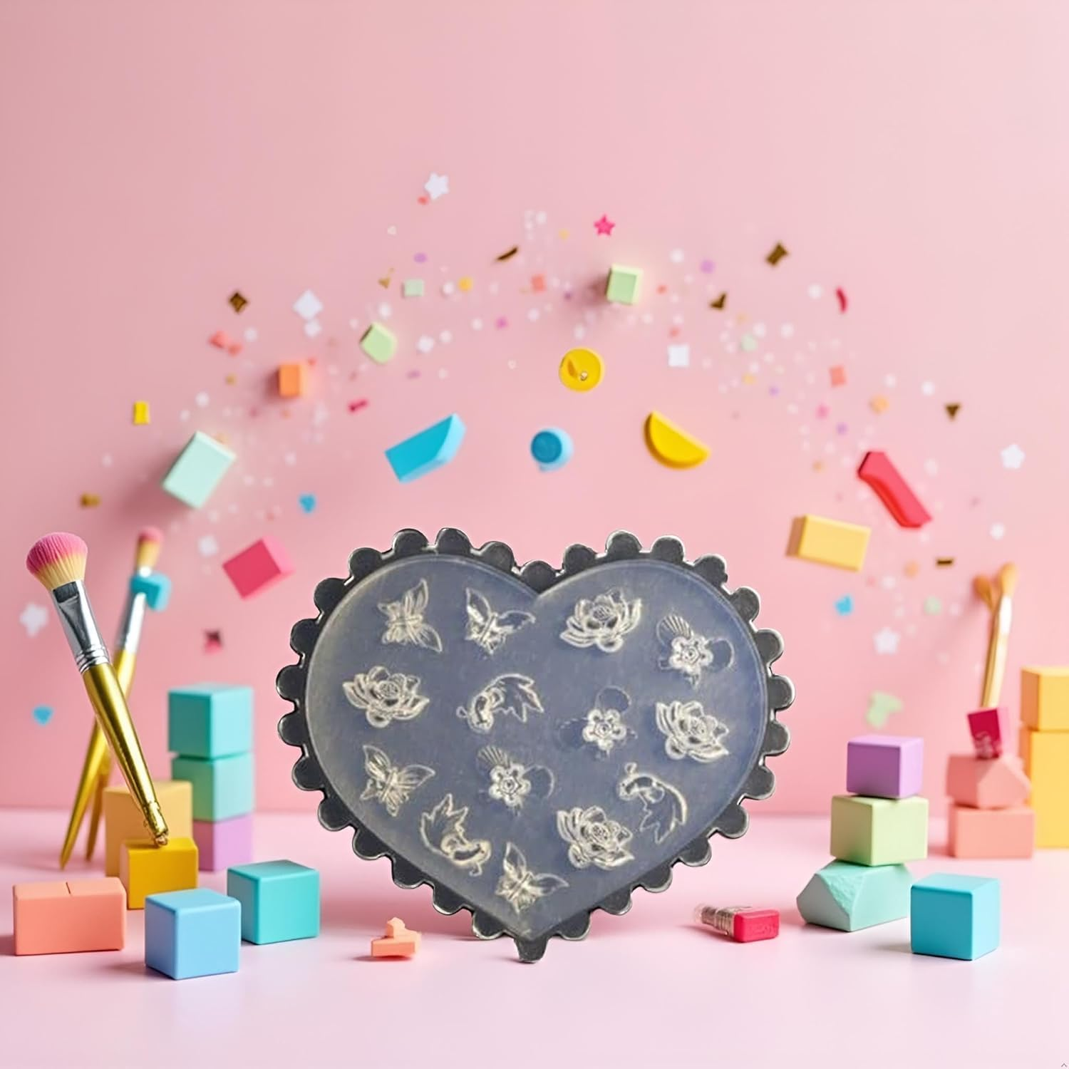 1Pc White DIY 3D Silicone Nail Art Decortive Design Mold,Various Patterns and Shapes,Nail Art Making Tools,Mould False Nails and Accessories,False Nail Tips and Polish,Foot,Hand and Nail Care image number 5