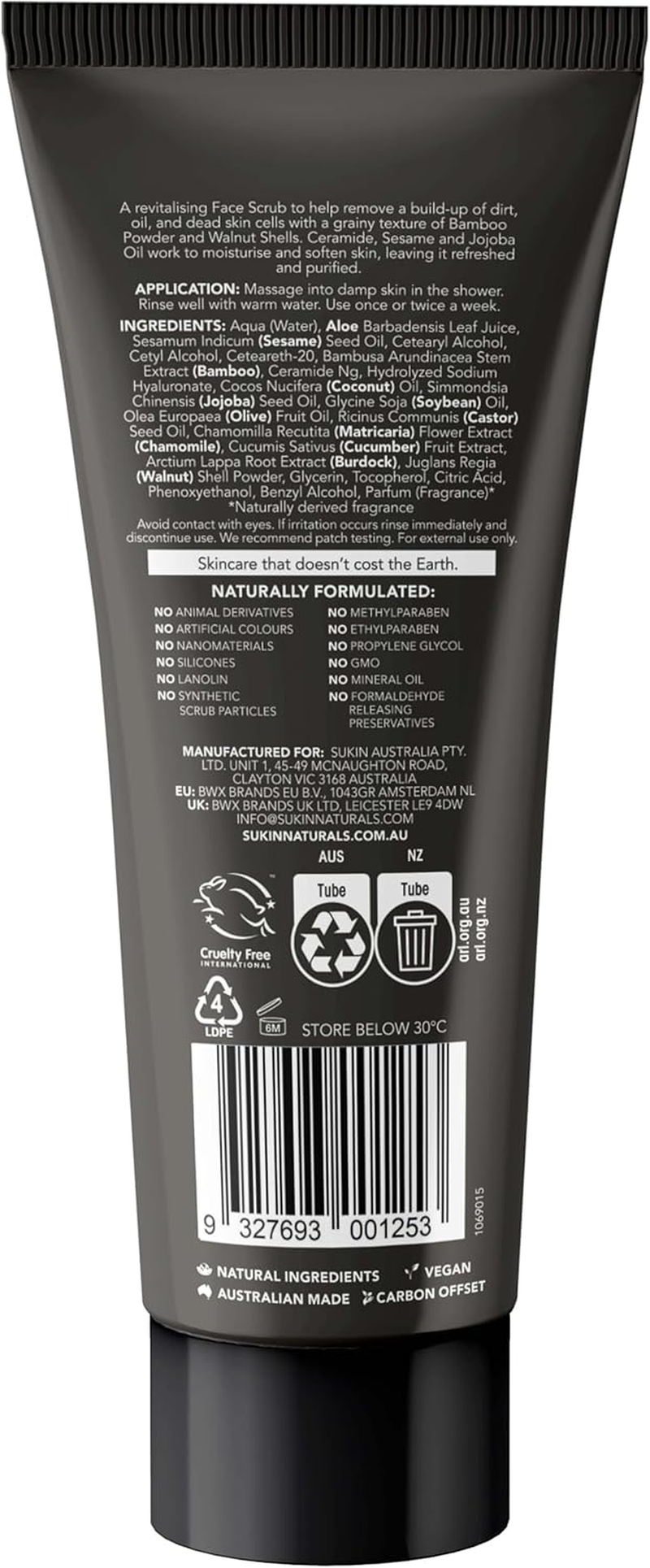 Sukin Men'S Face Scrub 125 Ml