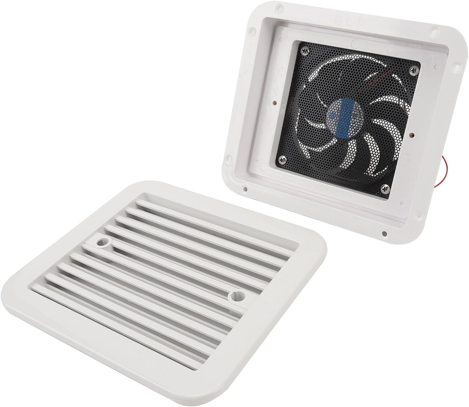 Jiawu RV Side Vent Fan, 24V 7.2W 3000RPM One Way Exhaust Fan, Strong Wind Air Vent Ventilation for Motorhome RV Caravan Trailer Boat Yacht Kitchen Bathroom, Easy to Install image number 3