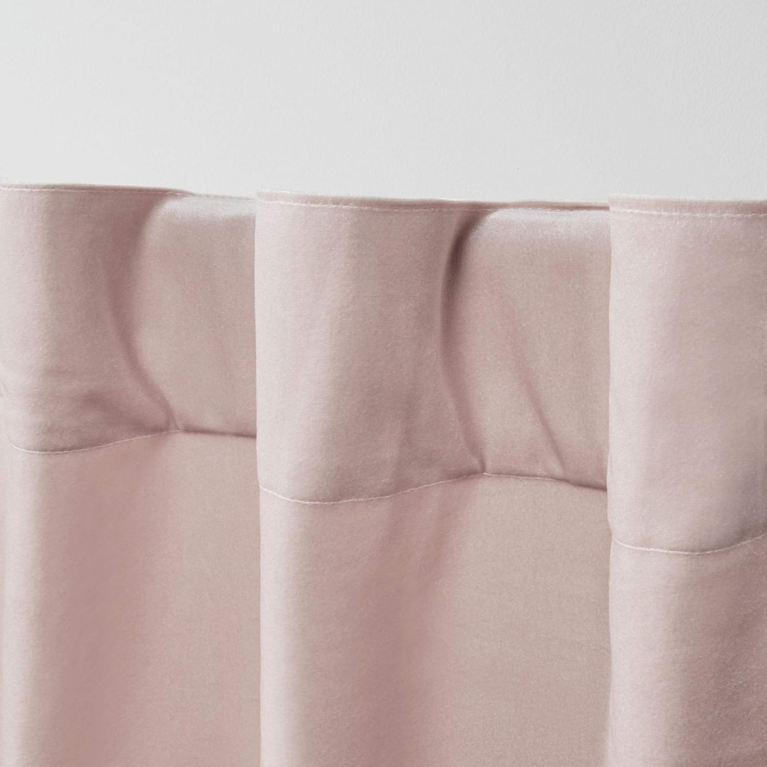 Exclusive Home Velvet Heavyweight Light Filtering Hidden Tab Top Curtain Panel Pair, 52"X96", Blush image number 4