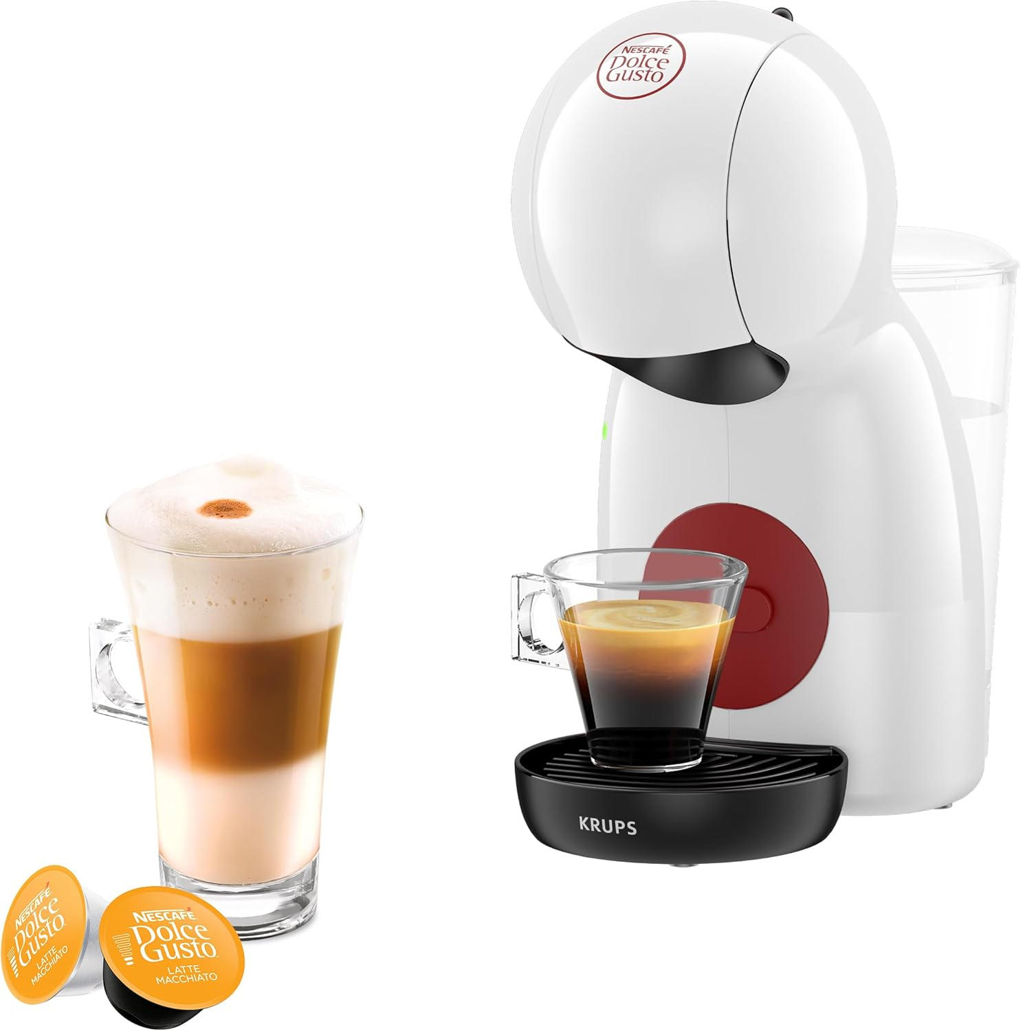 KRUPS Nescaf&eacute; Dolce Gusto Coffee Capsule Maker, 15 Bar, Multi-Drinks, Compact Coffee Maker, Automatic Shut-Off, Economy Mode, Piccolo XS KP1A3110 image number 1