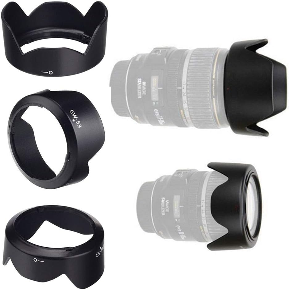 49Mm Snap-On Lens Cap and Hood for Canon M50 M100 M6 with EF-M 15-45Mm, EF-S 35Mm F/2.8 Is STM Lens Replace Canon EW-53(1 Cap+1 Hood) image number 1
