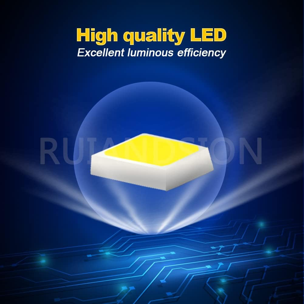 Ruiandsion H3C LED Bulb White 12-24V 2835 14SMD LED Chips LED Car Fog Light Daytime Running Bulb, Non-Polarity (Pack of 2) - White image number 2