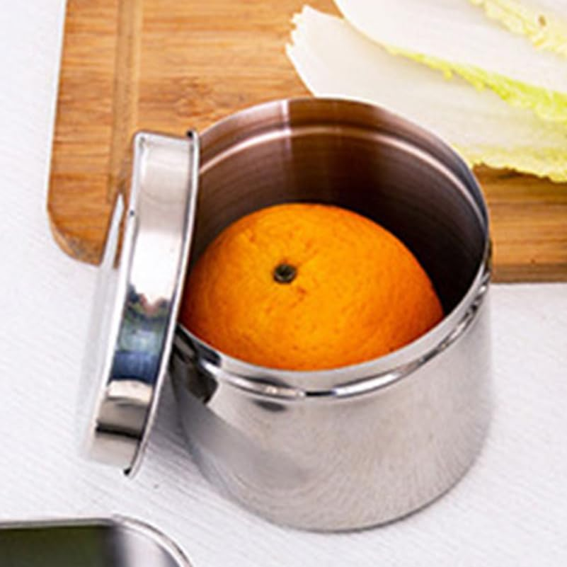 Hemoton Stainless Steel Sample Box 3.5 Inch Airtight Food Storage Container with Lid for School Canteen Kitchen Organisation image number 4