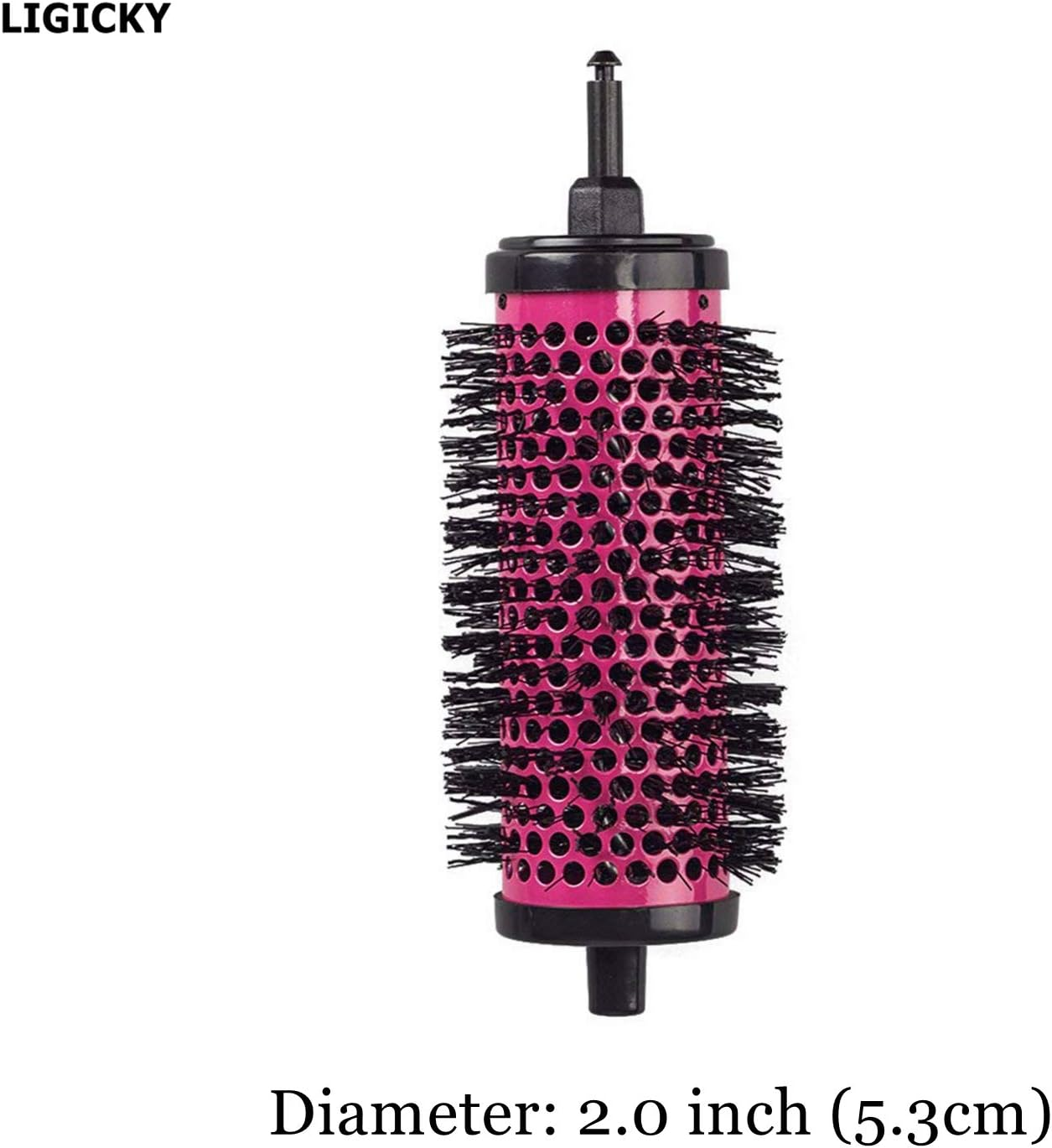 LIGICKY round Hair Brush Set with Detachable Rollers for Blow-Drying and Curling, 1 Handle and 5 Rollers (5.4 Cm), Medium image number 3