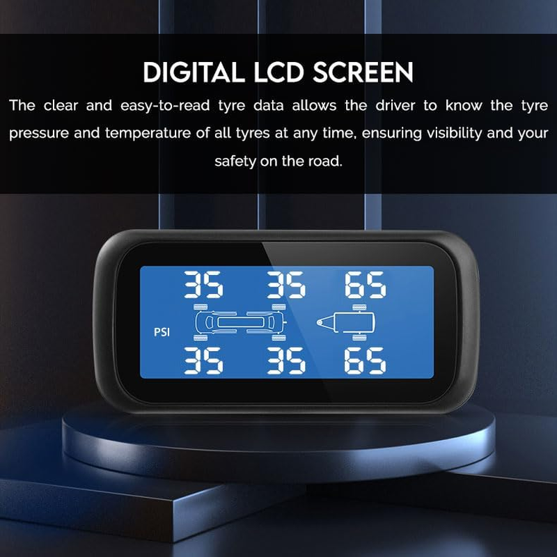 Elinz Tyre Pressure Monitoring System with 6 External Waterproof Sensors Trailer Caravan TPMS, Easy to Install, 5 Alarm Modes image number 5
