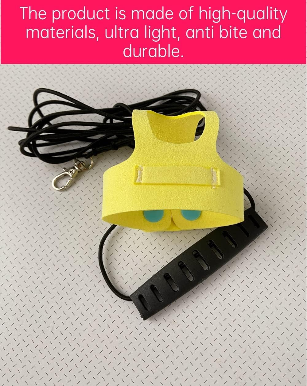 Bird Flight Harness Vest, Parrot Suit with Leash for Parakeets Cockatiels Conures Budgies, Flying Clothes Rope and Handle Outdoor Activities Training, anti Bite (2M, Yellow) image number 2