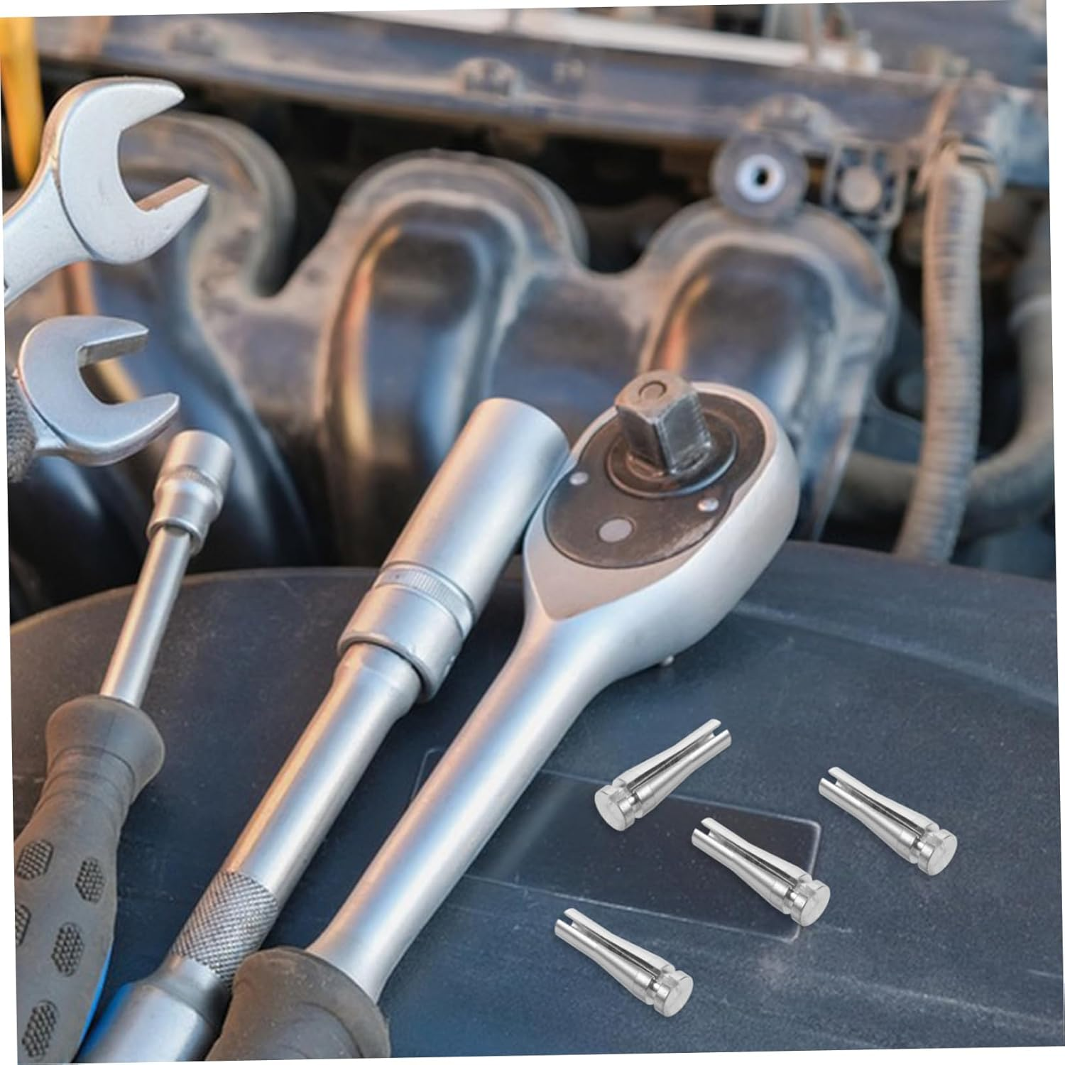 GARVALON 4Pcs Door Latch Cable Repair Kit with Cable Ends Replacement for F-Series Rear Door Compatible with Automotive Repair Tools