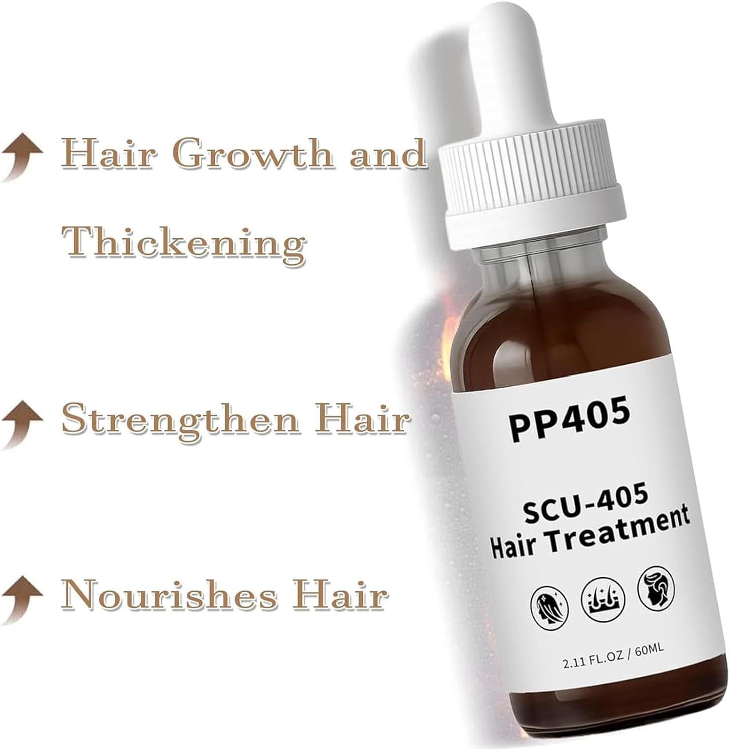 PP405 Hair Treatment, SCU-405 Hair Growth Oil, Anti-Hair Loss Serum, Scalp Nourishing Oil, Damage Repair, Loss Prevention, Quickly Absorbed & Non-Greasy (3Pcs) - 2Pcs image number 6