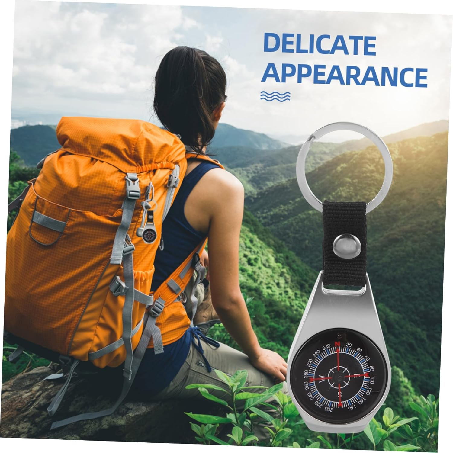 KICHOUSE 2Pcs Pocket High Precision Outdoor Navigation Tool for Camping Hiking and Survival image number 4