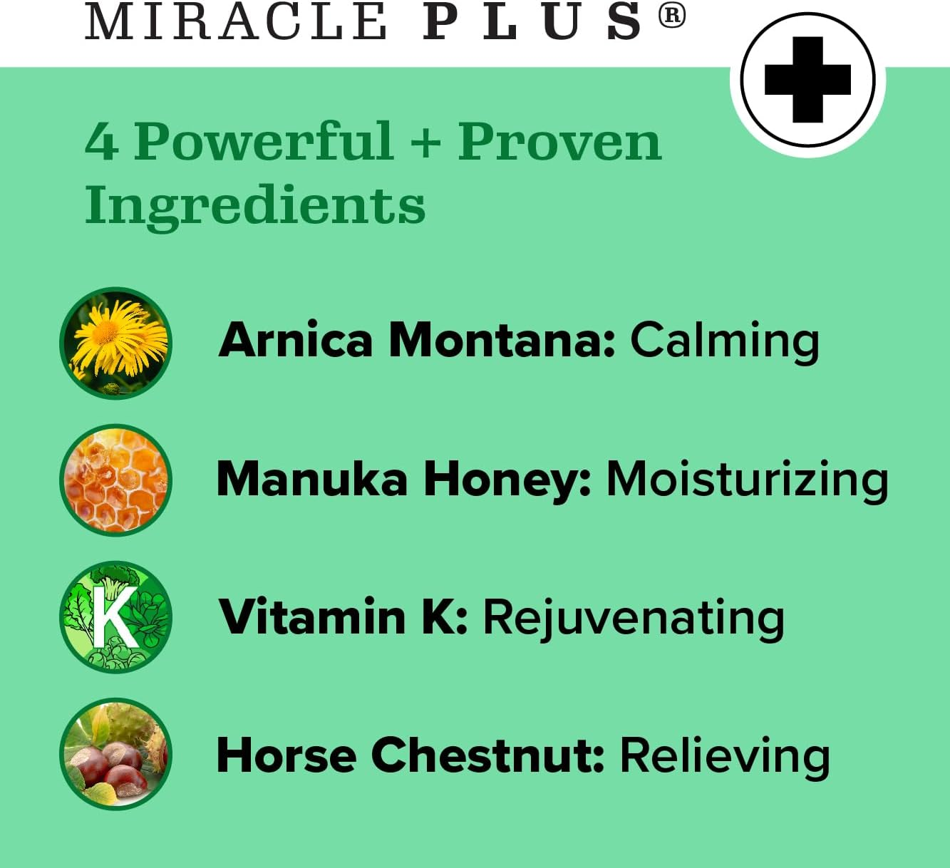 Miracle plus Natural Arnica Bruise Body Gel | Arnica Montana Lotion for Thin Skin Bruising and Swelling after Surgery | Extra Strength Vitamin K Cream | Skin Care Arnica Ointment for Bruises, 4 Oz image number 4