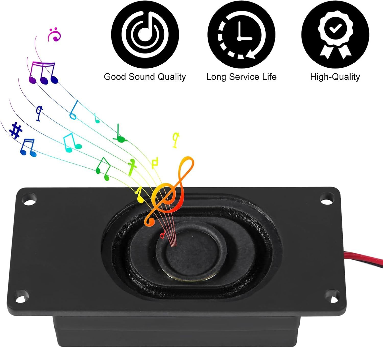 2Pcs Audio Speaker 5 Watt 8 Ohm Speaker 8Ohm 5W Loundspeaker 2.54Mm Interface Speaker for Small Electronic Projects Advertising Machines LCD TV Monitors image number 1