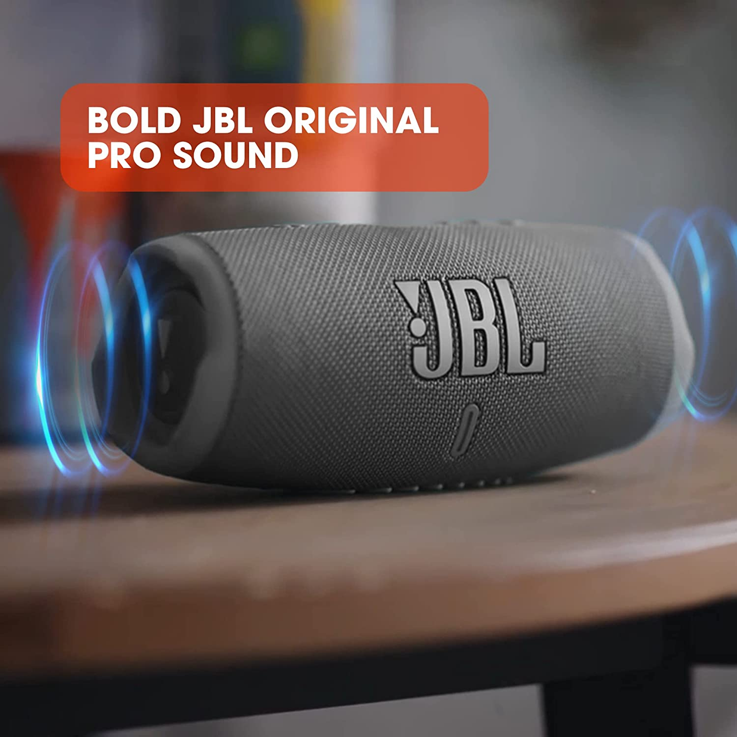JBL Charge 5 - Portable Bluetooth Speaker with Deep Bass, IP67 Waterproof and Dustproof, 20 Hours of Playtime, in Black - Blue image number 7