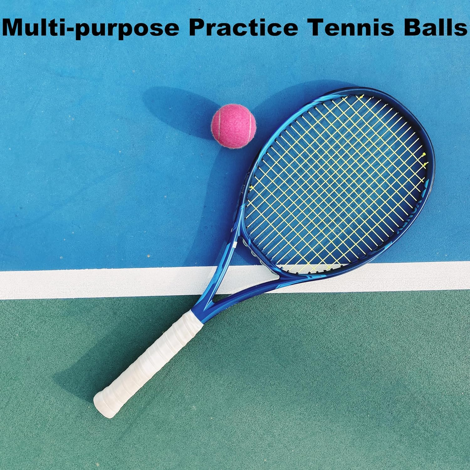 Tennis Balls, 3 Pack Practice Tennis Balls for Beginners, Training Playing Tennis Balls for Pet Dogs image number 3