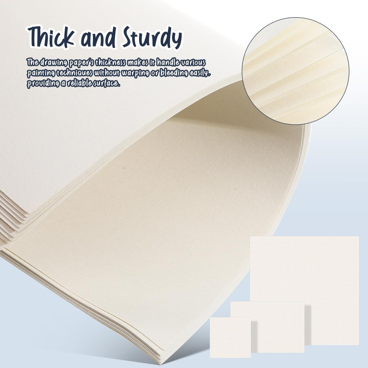 Kisangel 55Sheets Oil Painting Paper Pack Various Thick and Sturdy Artist Drawing Paper for Watercolor Acrylics and Pastels Loose for Easy Handling and Versatile Use