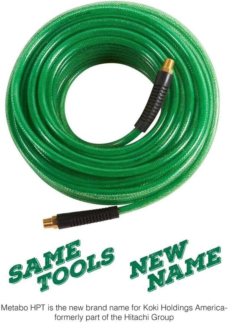 Metabo HPT Air Hose | 1/4-Inch X 100 Ft | Professional Grade Polyurethane | 300 PSI | 19413QPM, Green image number 6