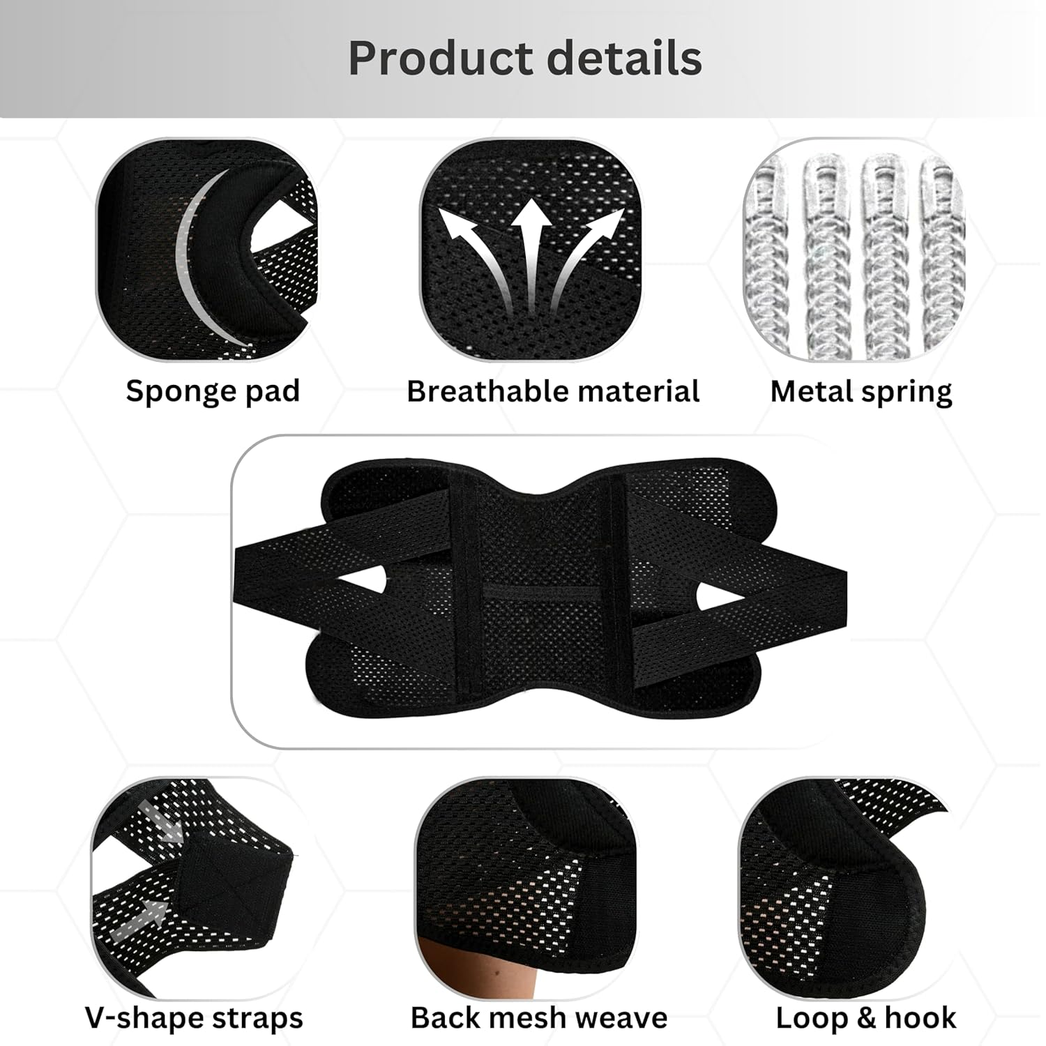 Wonder Care Compression Knee Brace Designed for Knee Pain, Sports, Running, Meniscus Tear & ACL Relief. Adjustable Knee Wrap with Side Stabilizers for Men & Women, Knee Support with Air Mesh Fabric image number 3