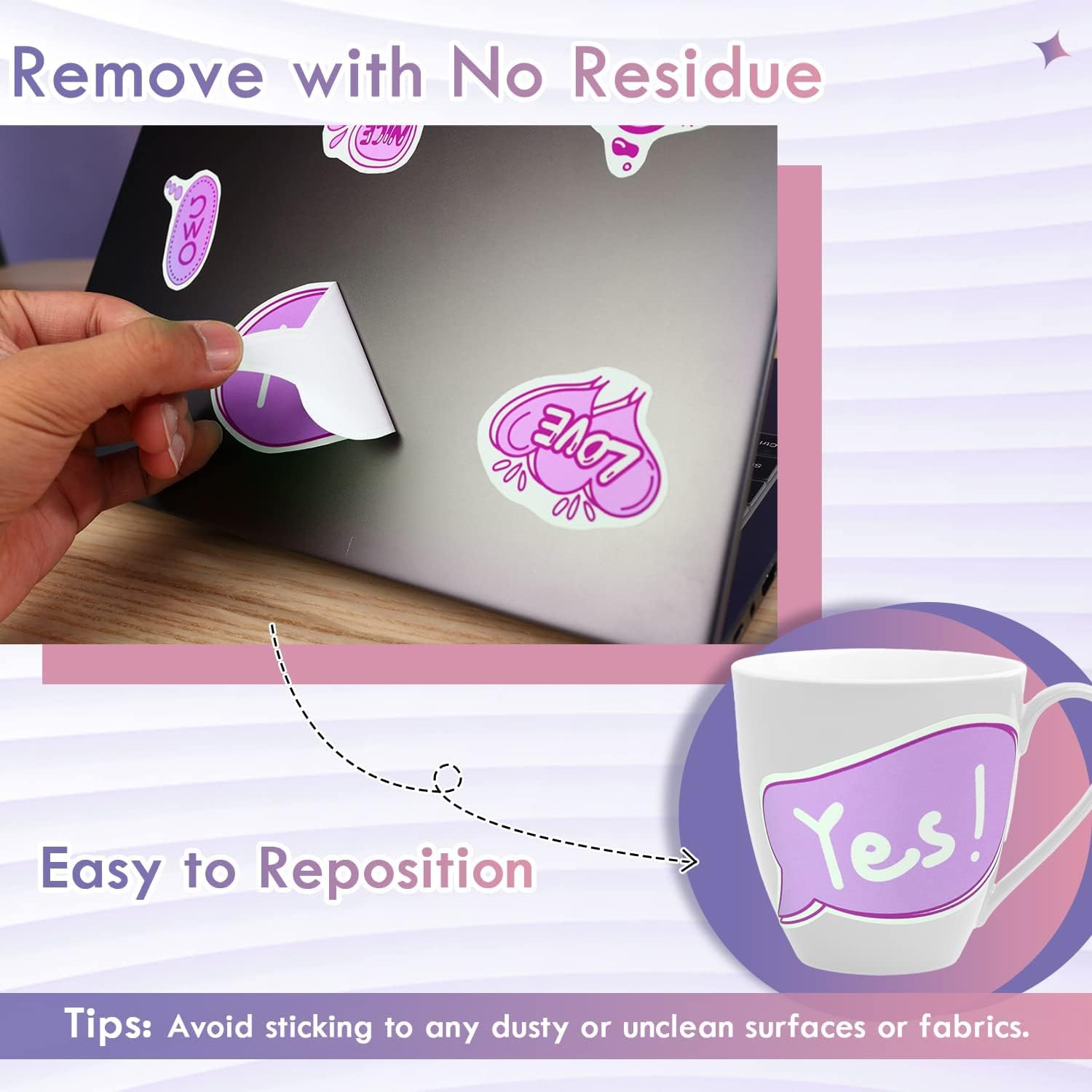 Koala Printable Vinyl Sticker Paper for Inkjet Printers - 20 Sheets Glossy White Waterproof Adhesive Label Paper - A4 Size, Tear-Resistant, Removable