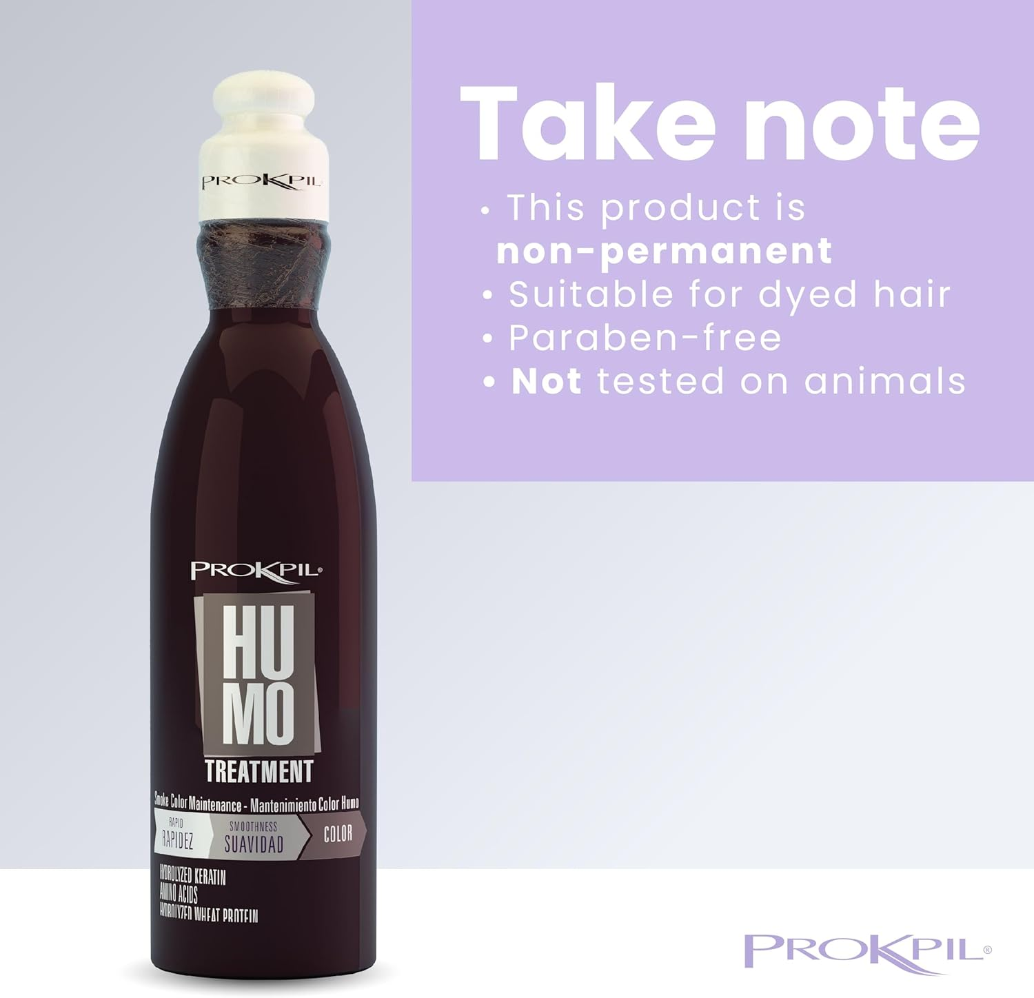 Prokpil Treatment Smoke Maintenance Nuance Dark Gray Mask for Blonde Hair | Matizante Humo Tratamiento Y Mantenimiento Natural Matizador Con Brisos Gris Profundo (Regular Size 10Oz-300Ml) image number 6