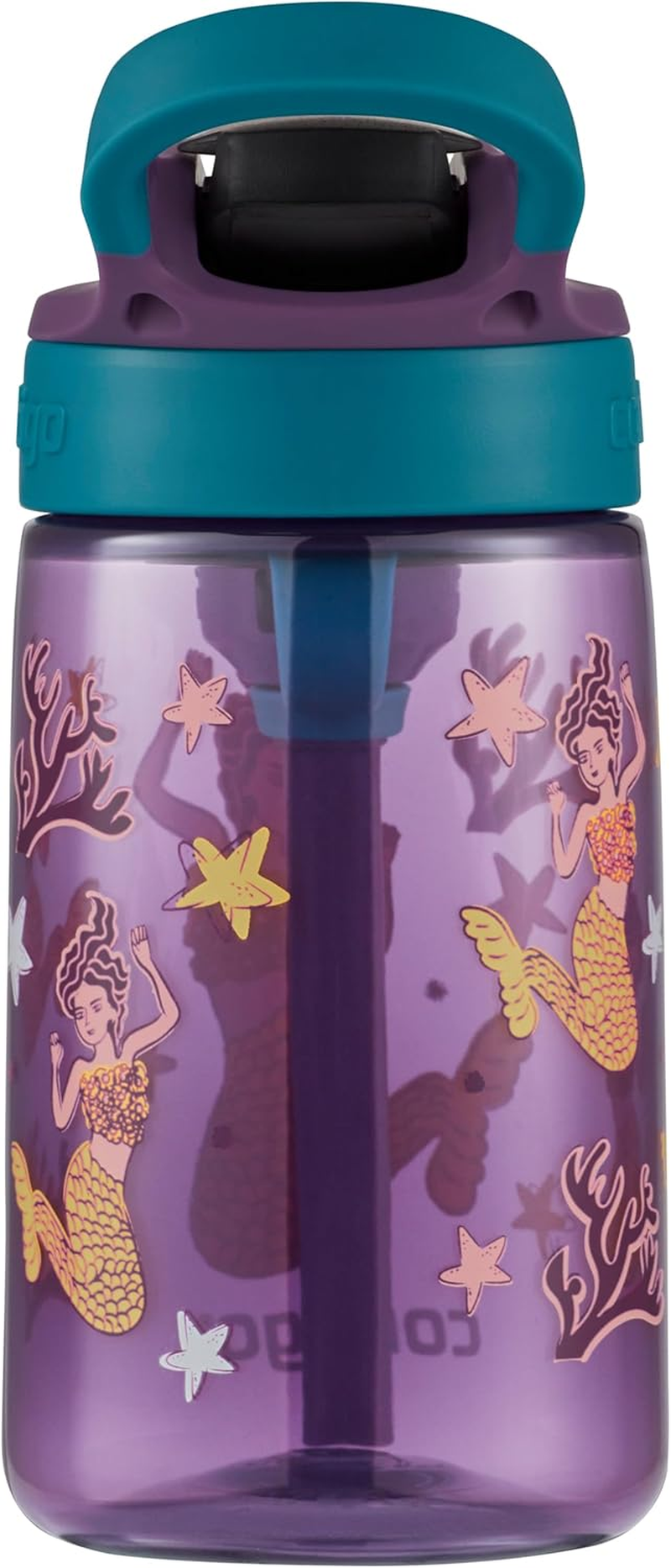 Contigo Kids Autospout Water Bottle, Mermaids, 414 Ml Capacity image number 6