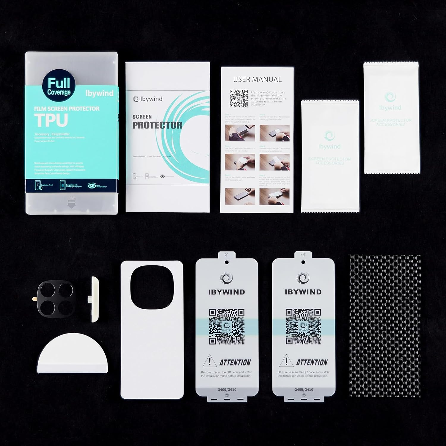 Ibywind 2 Pcs Screen Protector for Xiaomi Redmi Note 14 Pro+/Redmi Note 14 Pro plus 5G 6.67",Flexible TPU Film,With 1 Piece of Camera Lens Protector,1 Piece of Back Film[Easy to Install,High Clear] image number 1