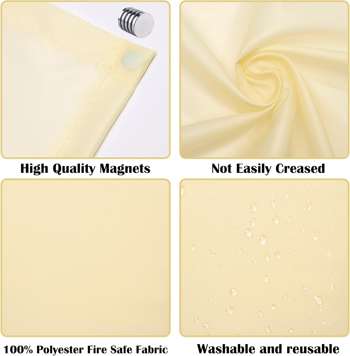 ANGSYLTH Fluorescent Light Covers - 4 X 2 Feet Covers for Ceiling Lights, Magnetic Light Filters for Classroom, Office, Hospitals, Home (Warm Yellow)