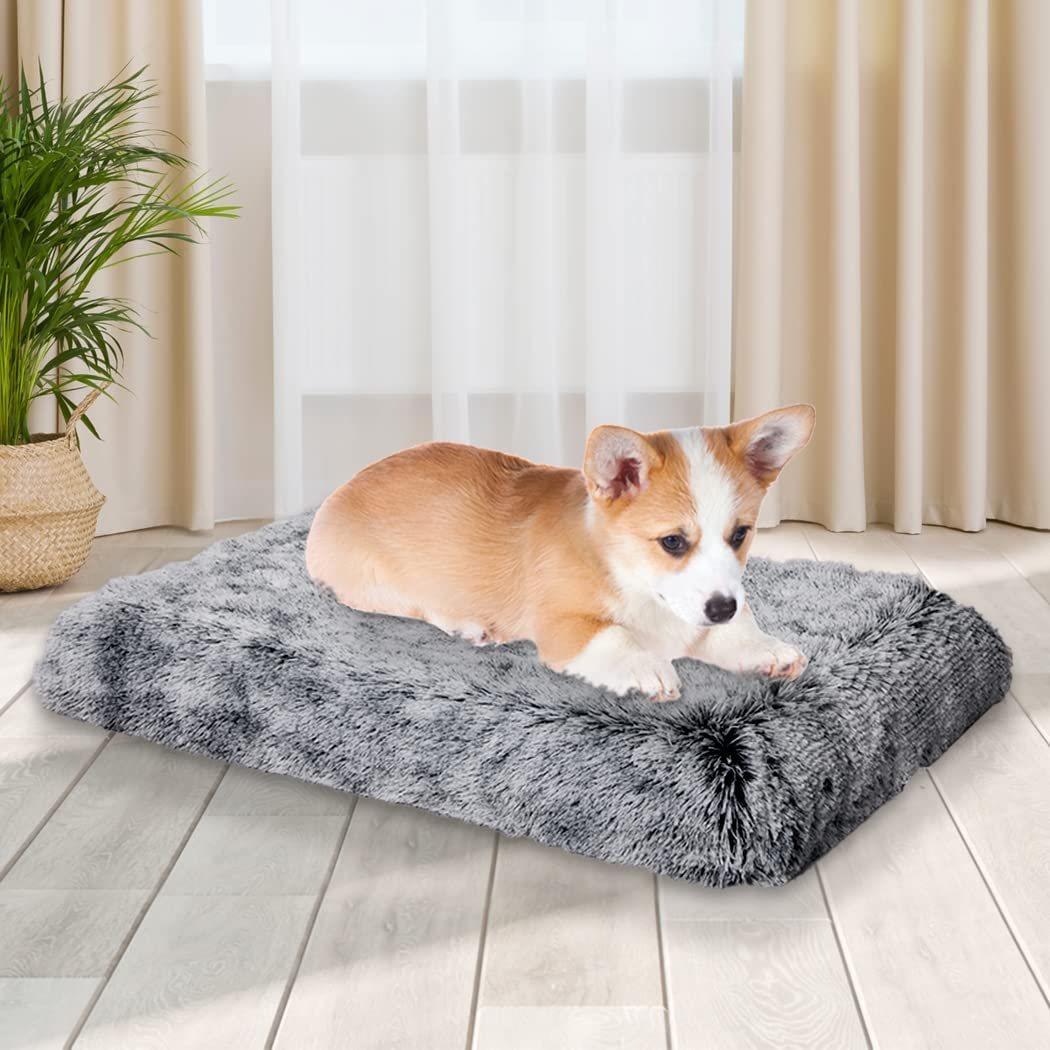 Pawz Dog Mat Pet Cat Calming Bed Memory Foam Orthopedic Removable Cover Washable (S(78Cm X 52Cm X 11Cm), Charcoal), Anti-Slip Waterproof Underside Memory Cotton Puppy Pads, Zipper Machine Washable image number 4