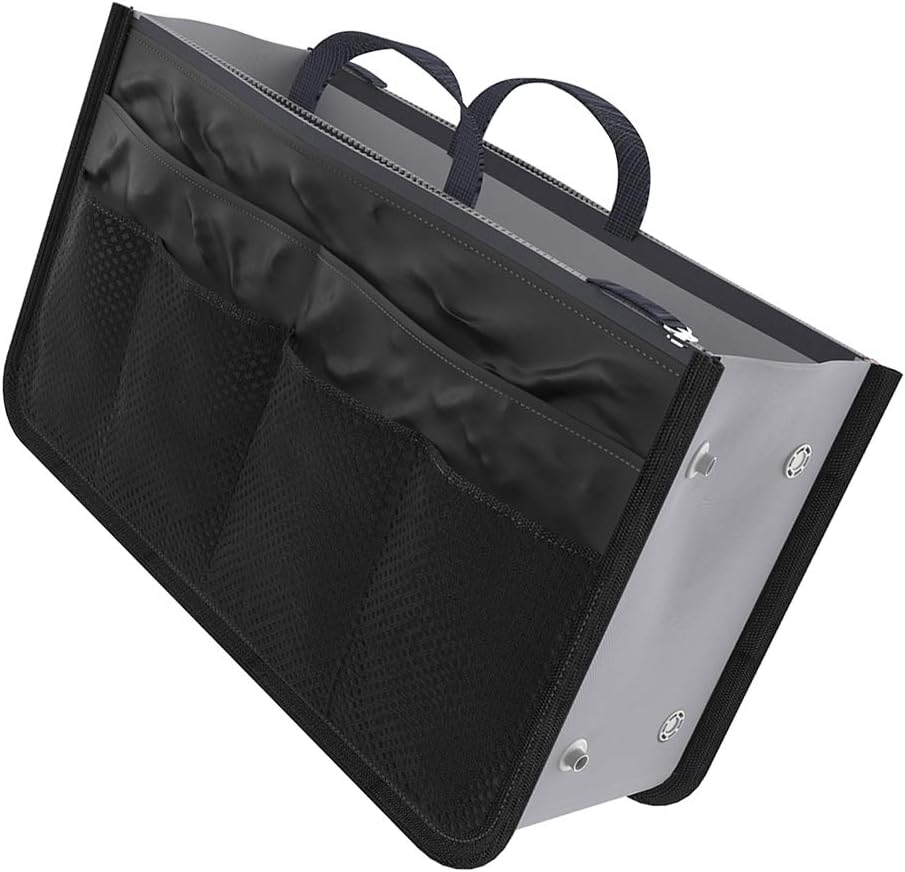 Handbag Organizer Insert for Women, Multi Compartment Handbag Insert 13 Pockets Cosmetic Storage Bag Portable Purse Bag for Travel - Pink image number 7