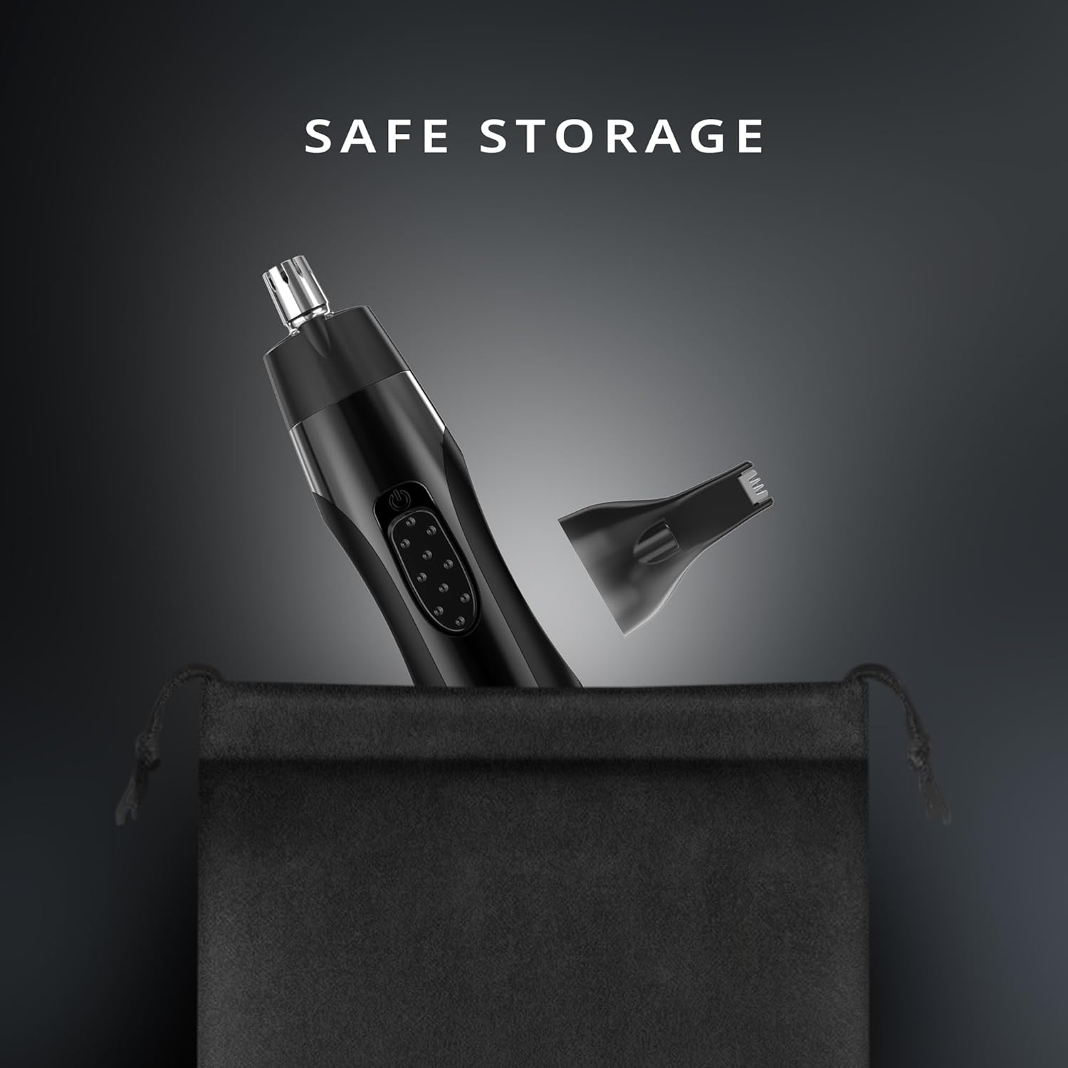 Wahl 2 in 1 Detail Trimmer, Ear, Nose & Precise Facial Hair Trimmer, Battery Powered & Washable Heads, Comfort Grip & Travel Case Accessory, Long Lasting Washable Heads