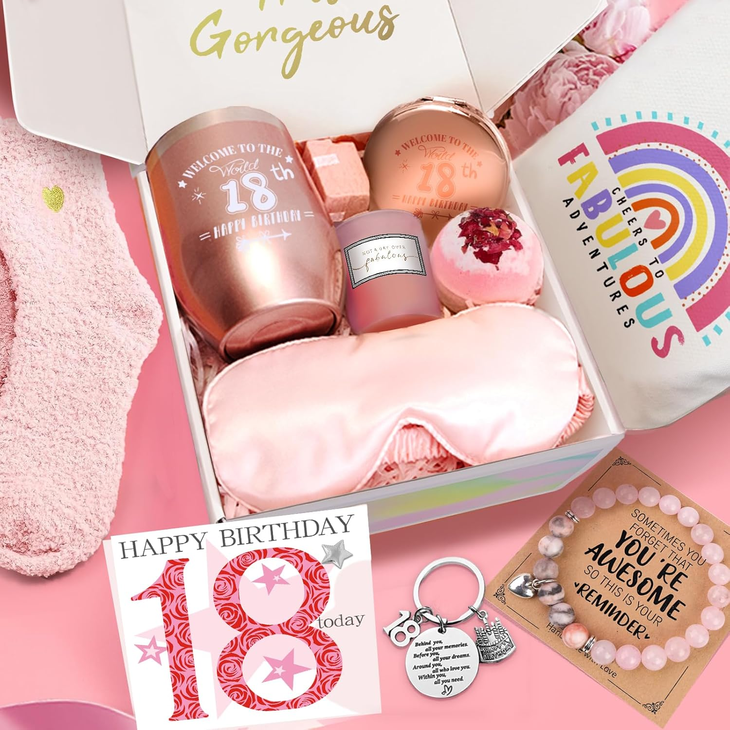 18Th Birthday Gifts for Girls, 18 Birthday Gift Idea for Her, Happy Birthday Gifts Set for 18 Year Old Girl Daughter Sister Best Friend Girlfriend image number 4
