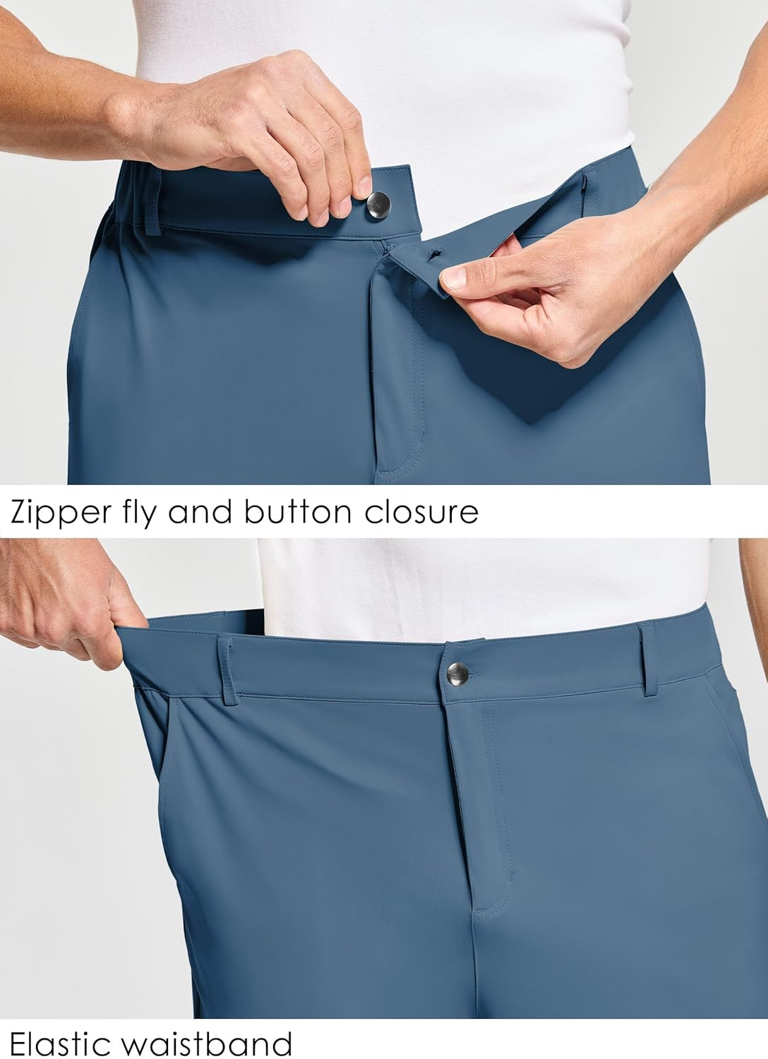 WILLIT Men'S Golf Joggers Pants Stretch Slim Fit Work Dress Pants Quick Dry Athletic Pants with Pockets image number 6