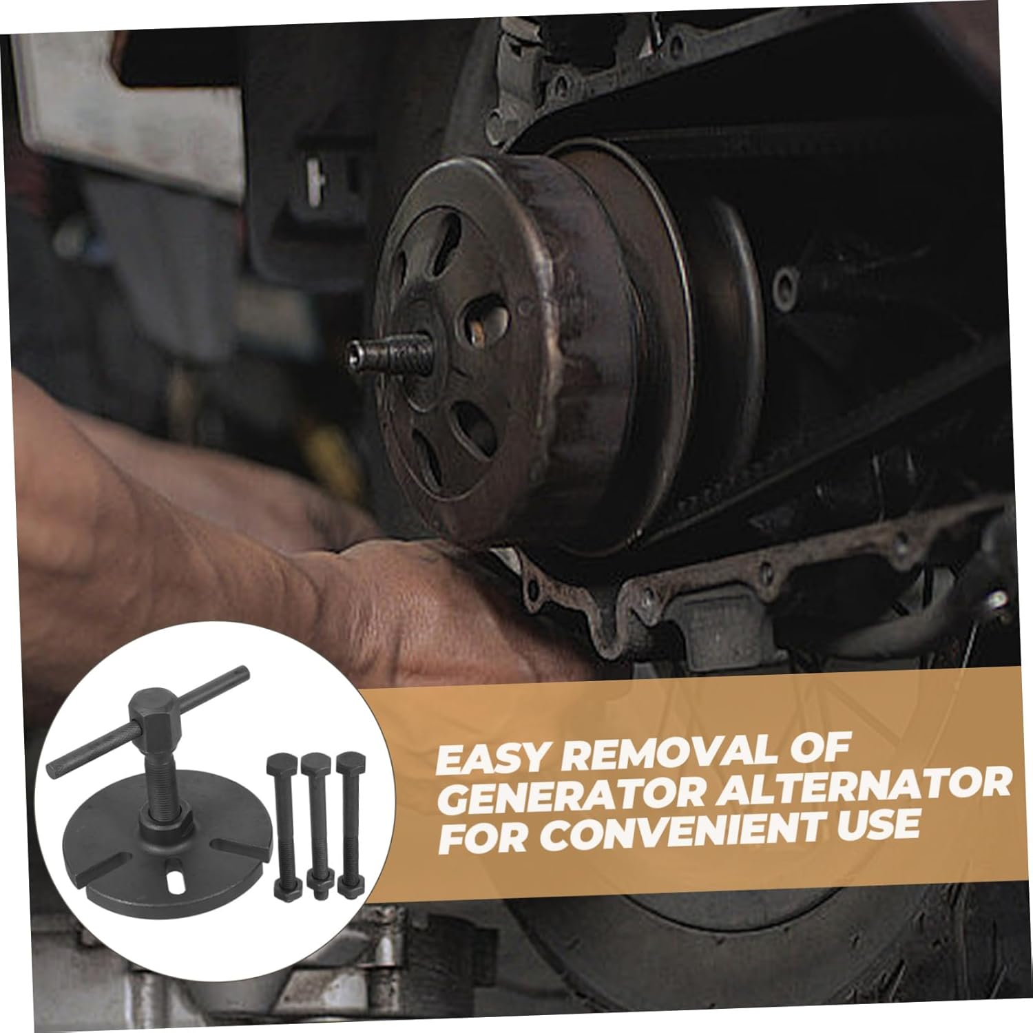 BELLIFFY Motorcycle Flywheel Puller Tool Kit Heavy-Duty Engine Repair Tool for ATV Dirt Bike and Scooter Mechanics image number 2