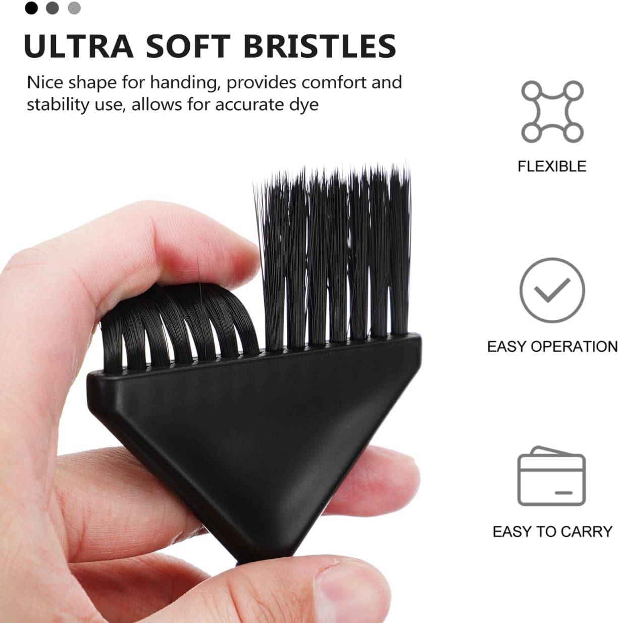 BIUDECO 3 Pieces Hair Dye Brush with Highlight Brush and Hair Dye Brush Made of High-Quality PC Material for Professional Salon and Home Use image number 2