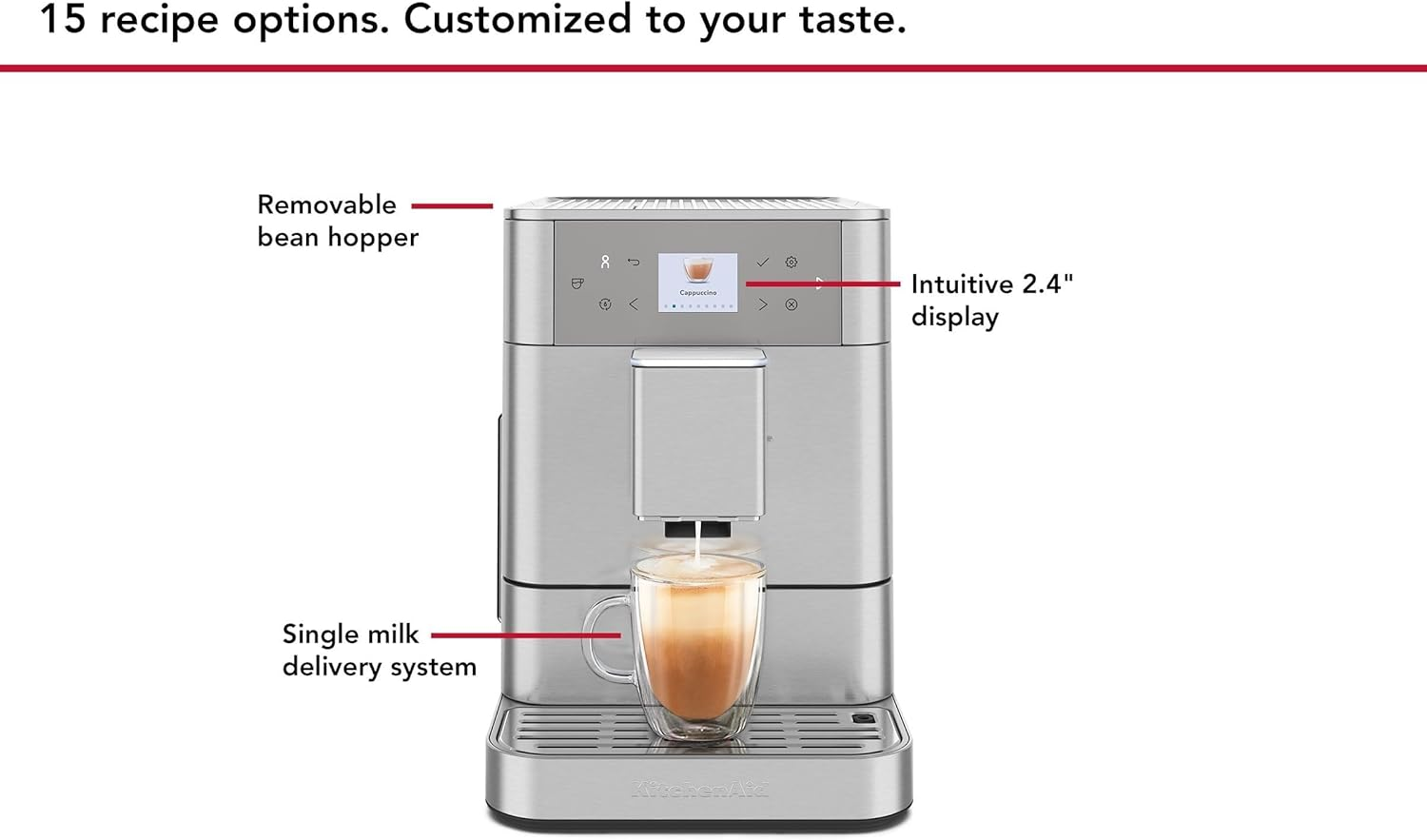 Kitchenaid Fully Automatic Espresso Machine KF6 - Stainless Steel (5KES8556ASX) image number 6